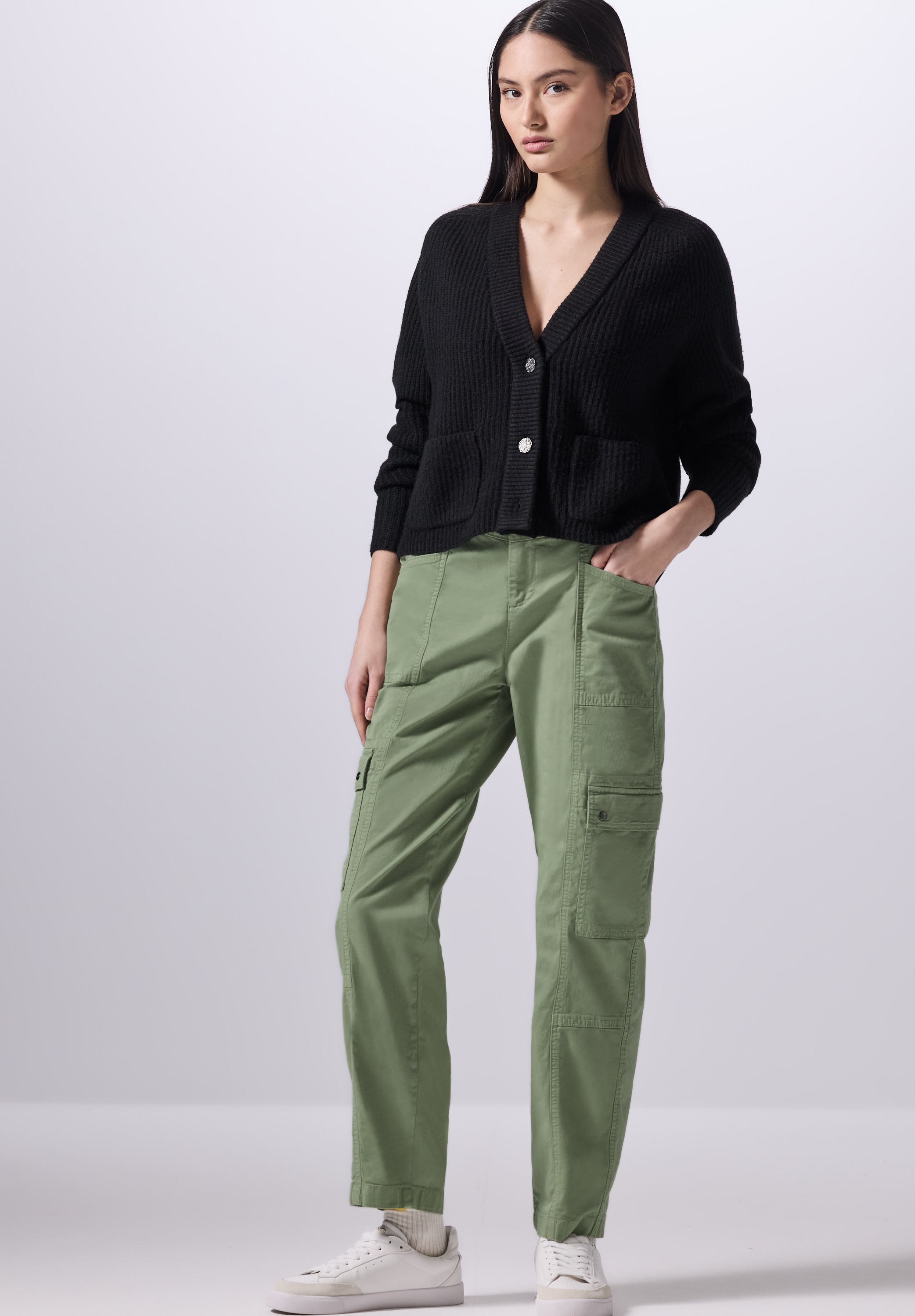 STREET ONE STUDIO Stoffhose, aus Baumwolle mit Stretchanteil