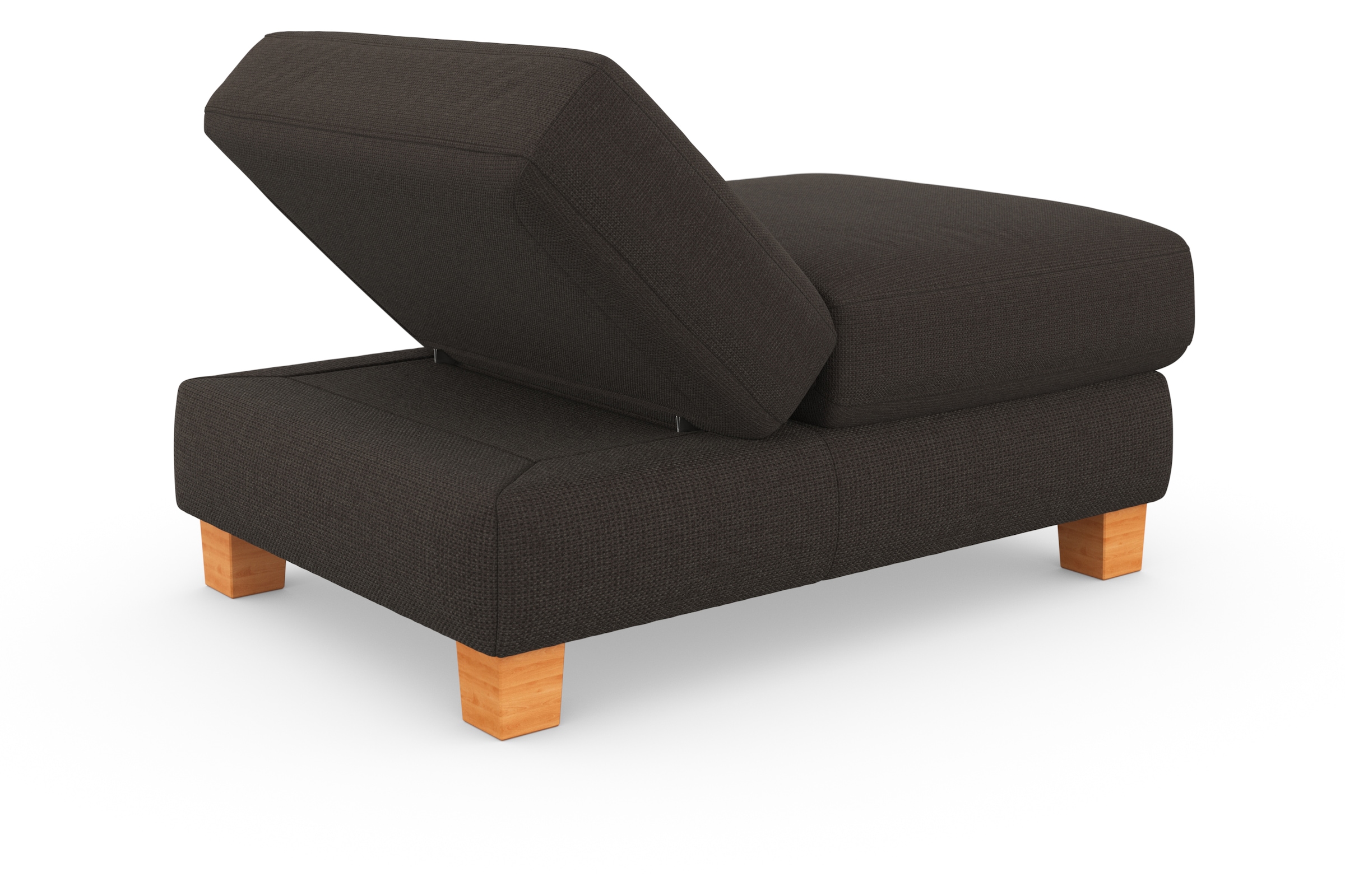 sit&more Polsterhocker »Dundee«, mit Klappfunktion, Federkern und hochwertigen Massivholzfüßen
