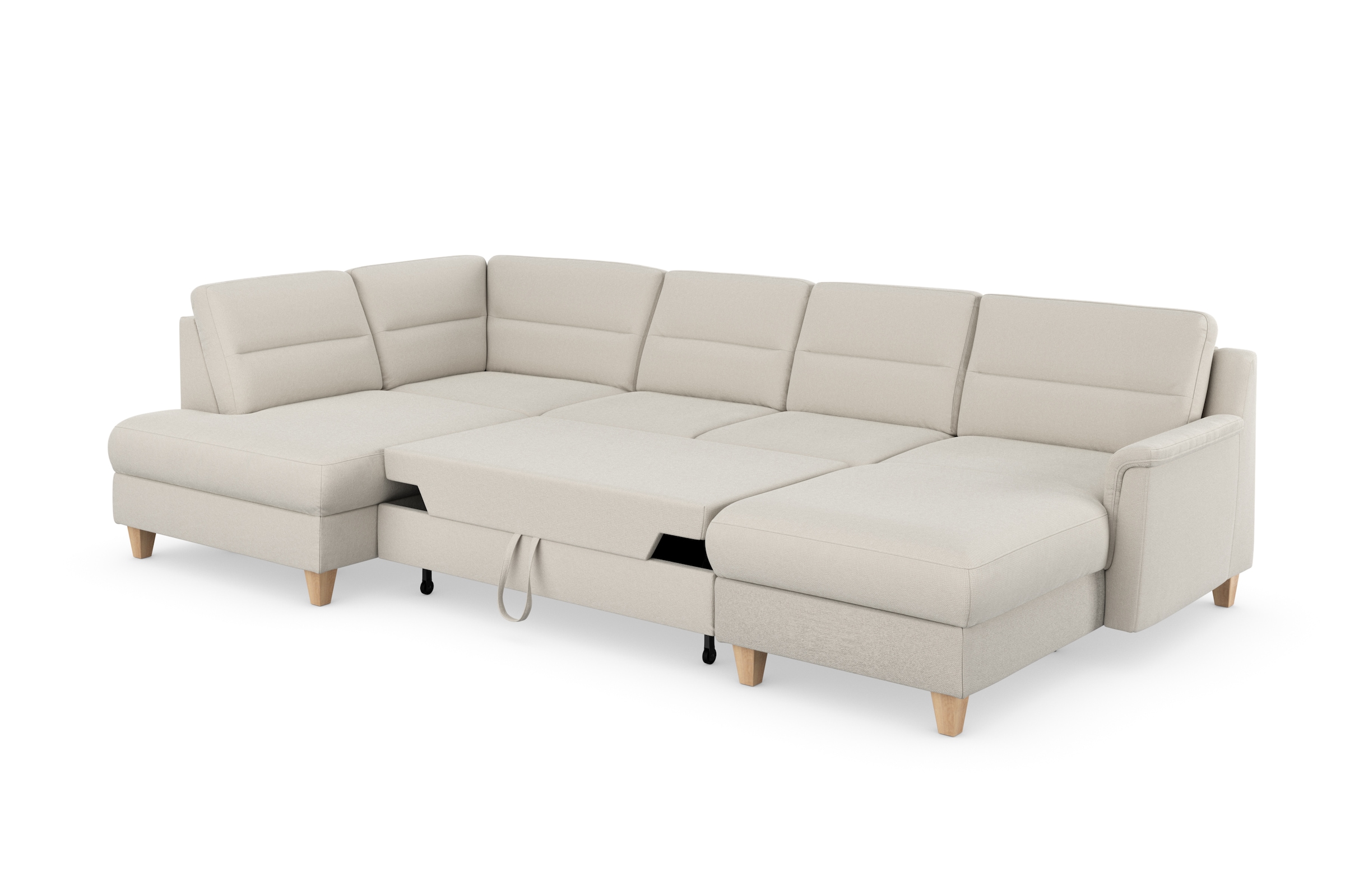sit&more Wohnlandschaft »Farö U-Form«, inklusive Federkern, wahlweise mit Bettfunktion und Bettkasten