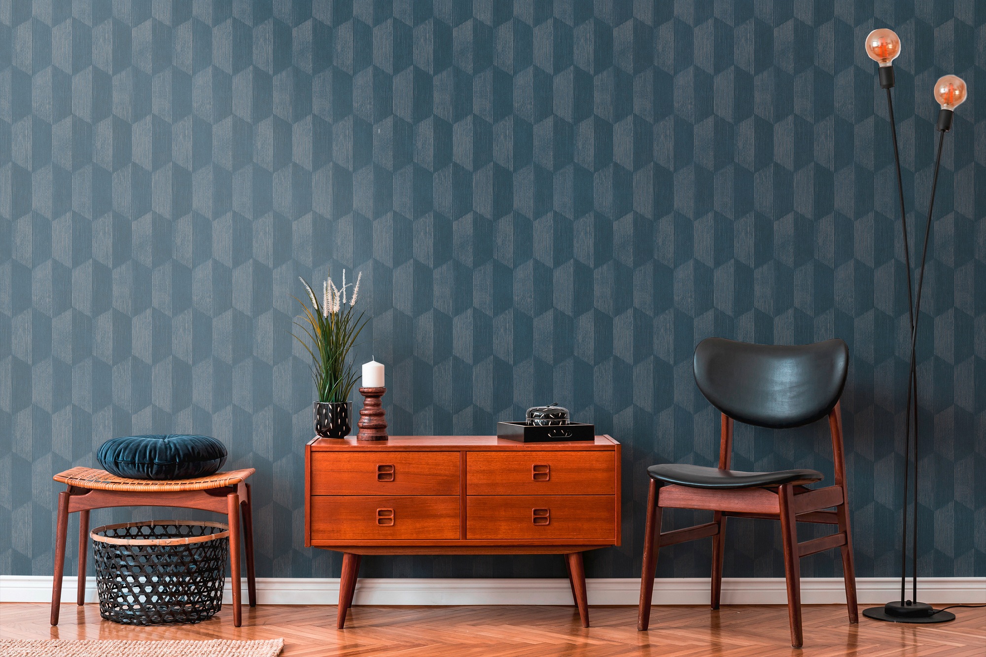 A.S. Création Vliestapete »Geo Effect«, 3D-Optik-metallic-geometrisch, Geometrische Tapete 3D Effekt Tapeten Wohnzimmer Schlafzimmer Küche