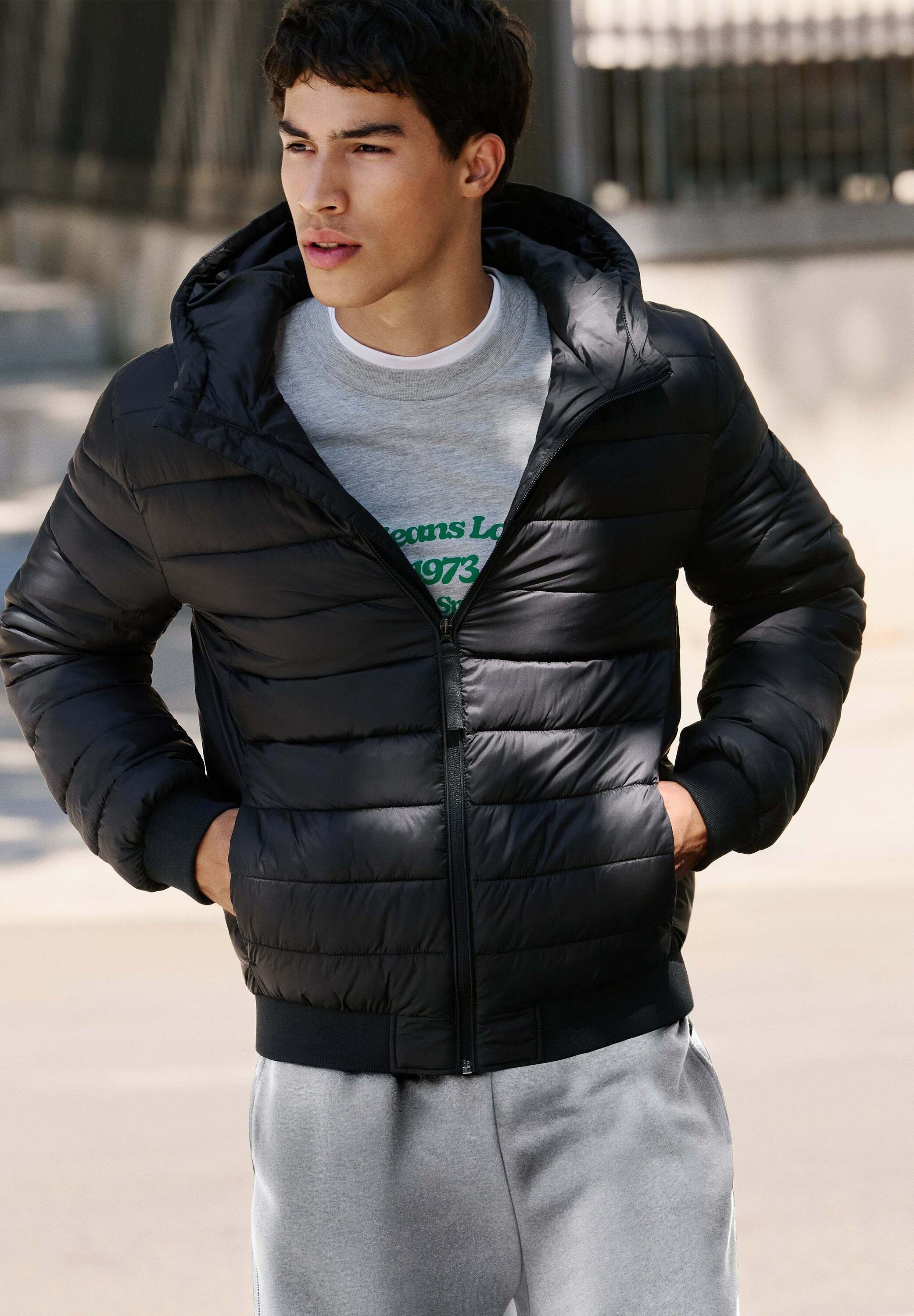 Pepe Jeans Wintermantel »Wintermantel PUFFER HOOD JACKET«