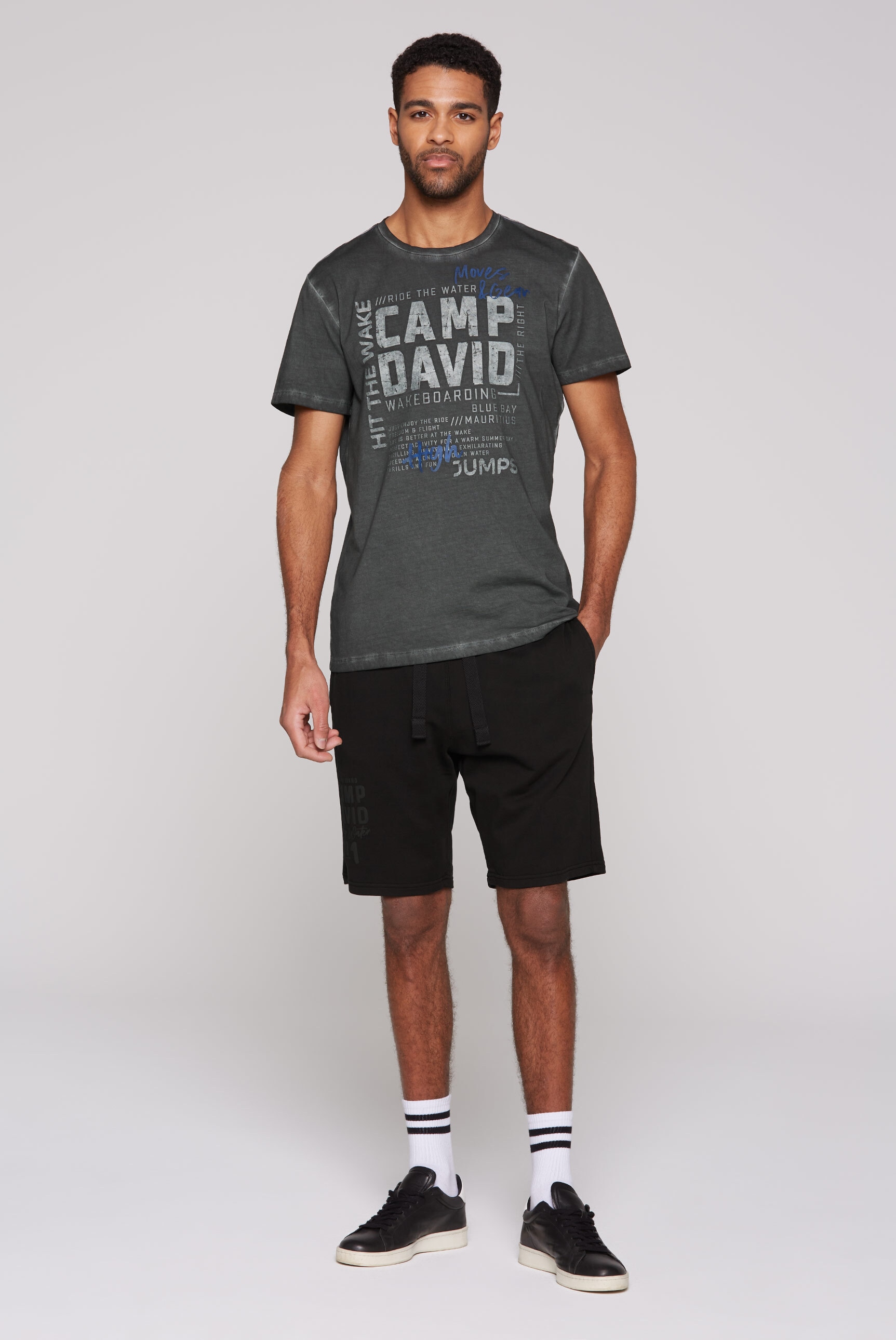 CAMP DAVID Rundhalsshirt, aus Baumwolle