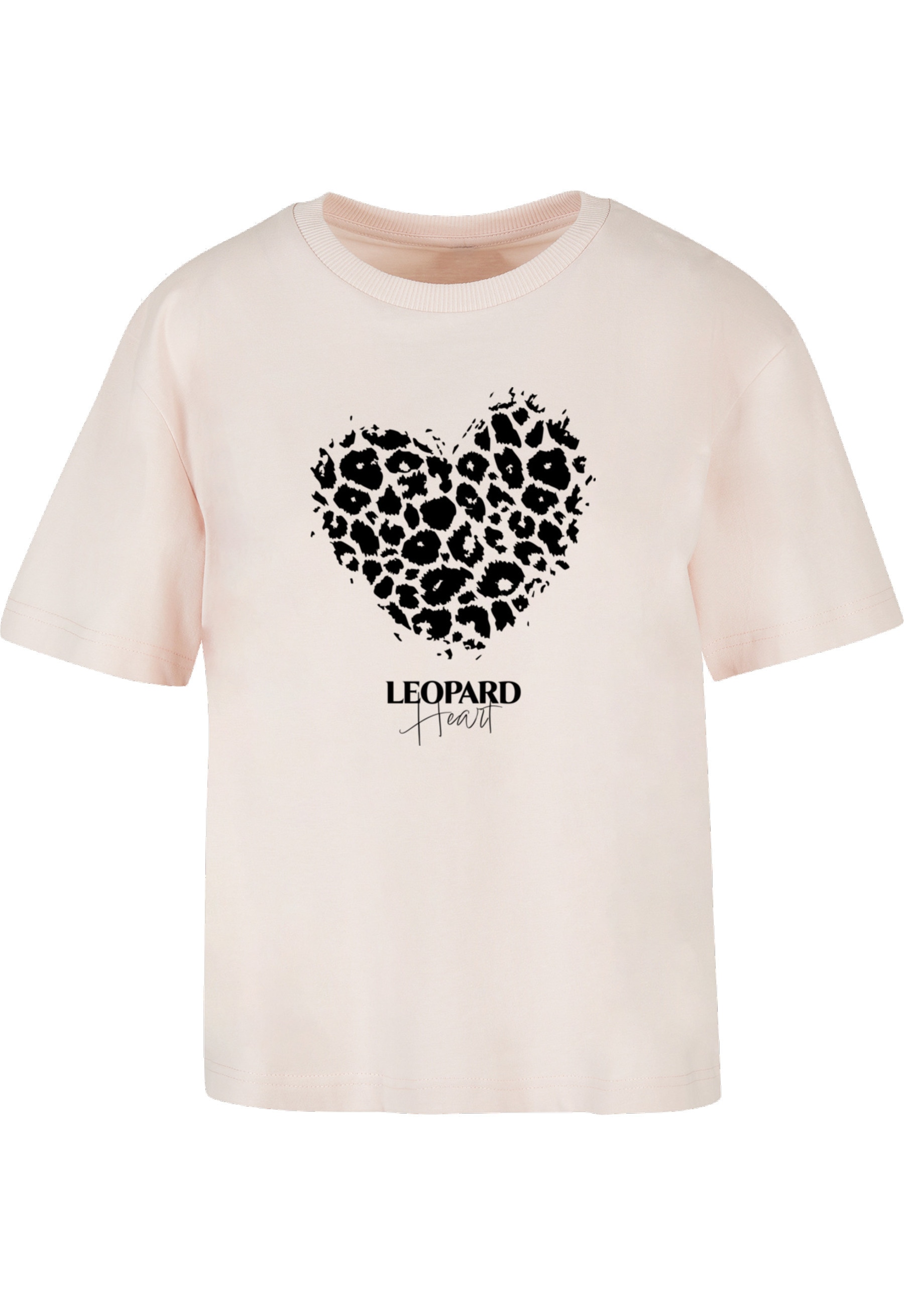 Merchcode T-Shirt "Merchcode Ladies Leopard Heart Everyday Tee" 1 Stk.