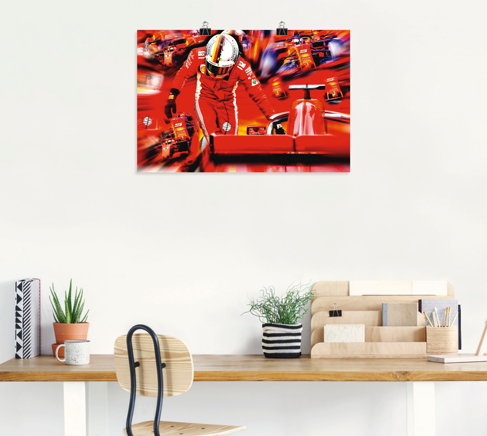 Black Friday Artland Wandbild »Sebastian Vettel die italienischen Jahre«,  Bilder von Berufen, (1 St.), als Alubild, Leinwandbild, Wandaufkleber oder  Poster in versch. Größen | BAUR