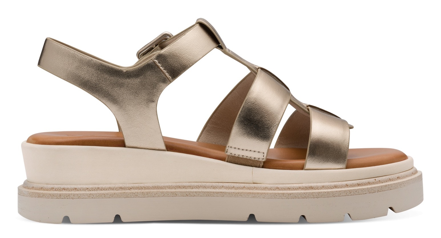 Tamaris Keilsandalette, Plateau, Riemchensandale, Sommerschuh mit verstellbarer Schnalle