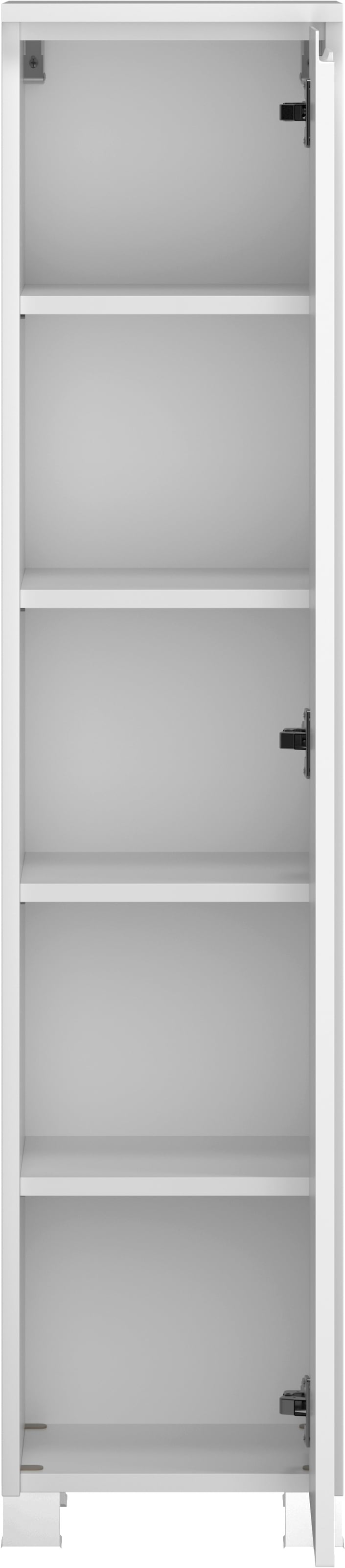 welltime Midischrank »CABO, gedämpfte Scharniere« matt weiß, griffloses Design, reversibel