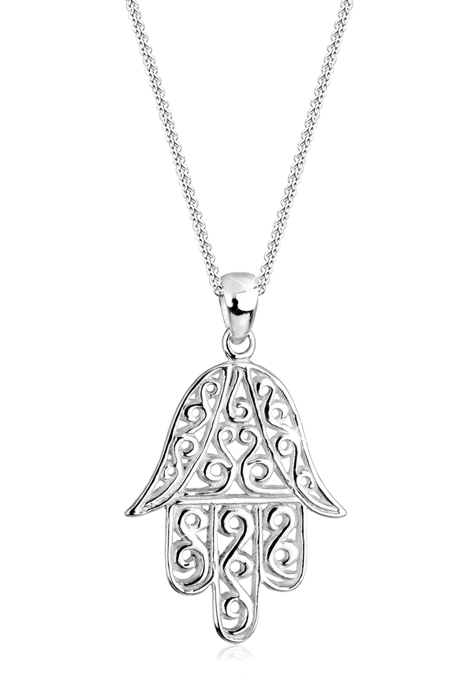 Hamsa Halskette Fatima Hand Gott Weiß Böser Blick Charm Anhänger
