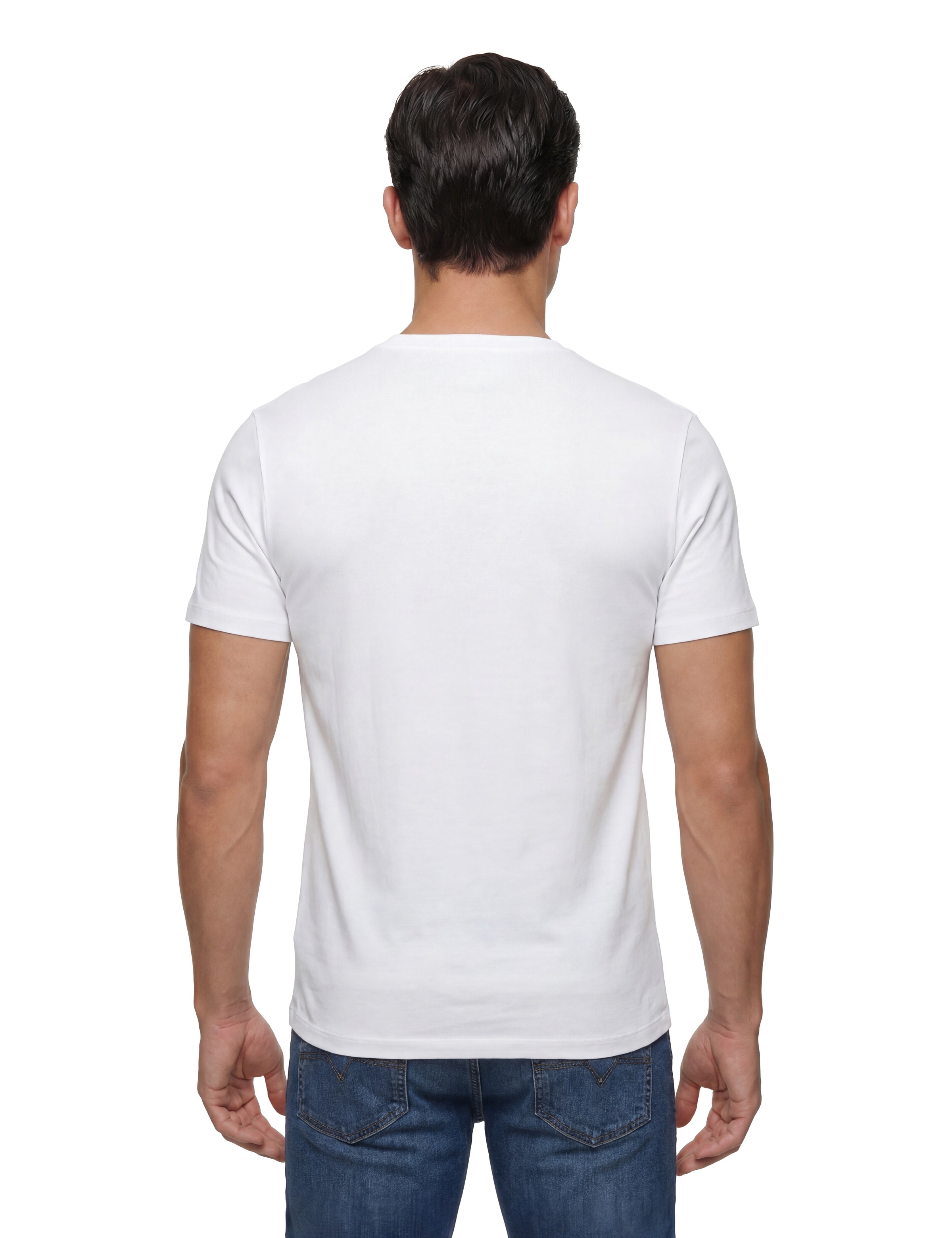 Guess T-Shirt »ORIGINAL LOGO« Rundhalsausschnitt, Slim Fit, reine Baumwolle