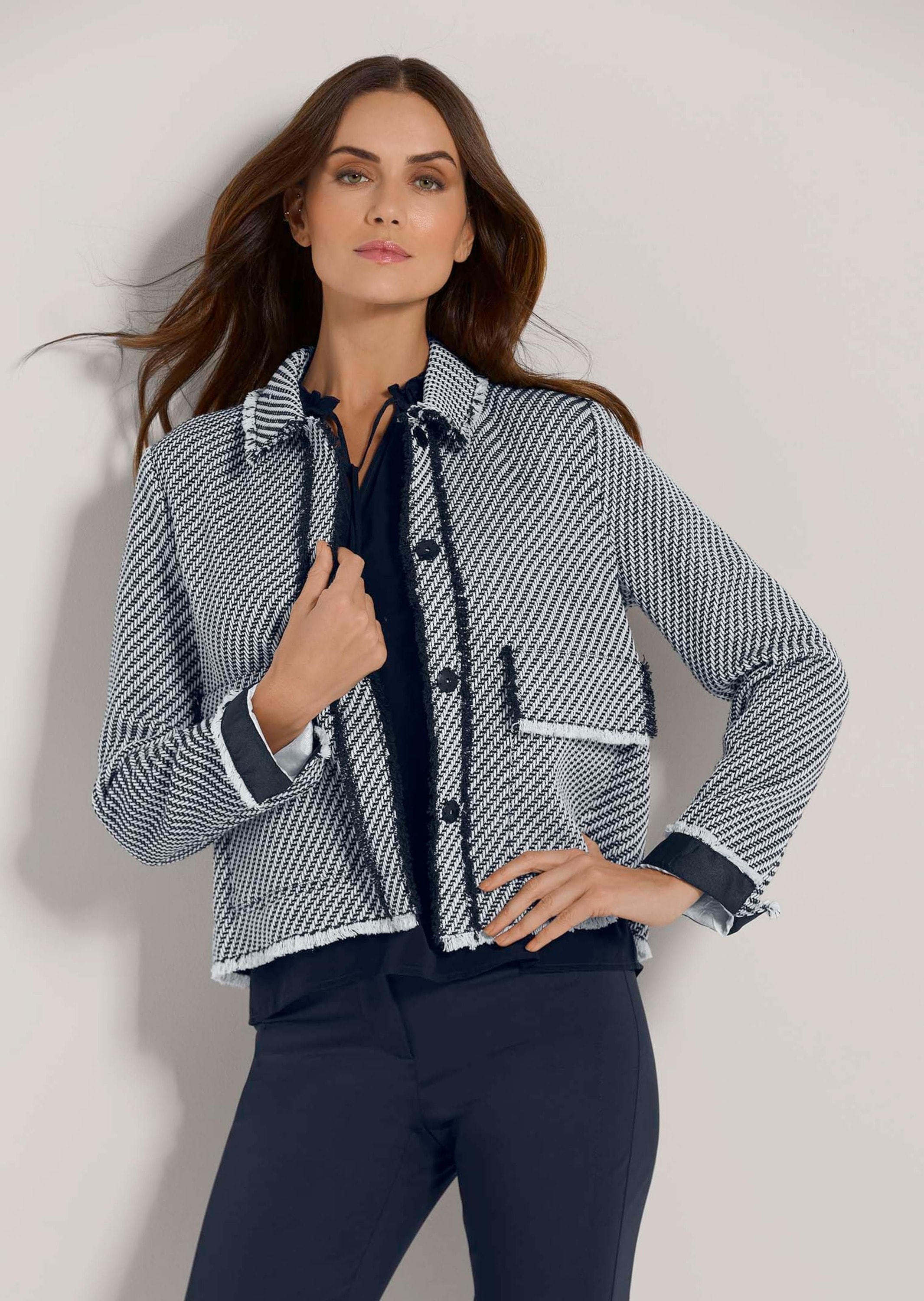 MADELEINE Kurzblazer »Blazer Kurzblazer mit Fransen«