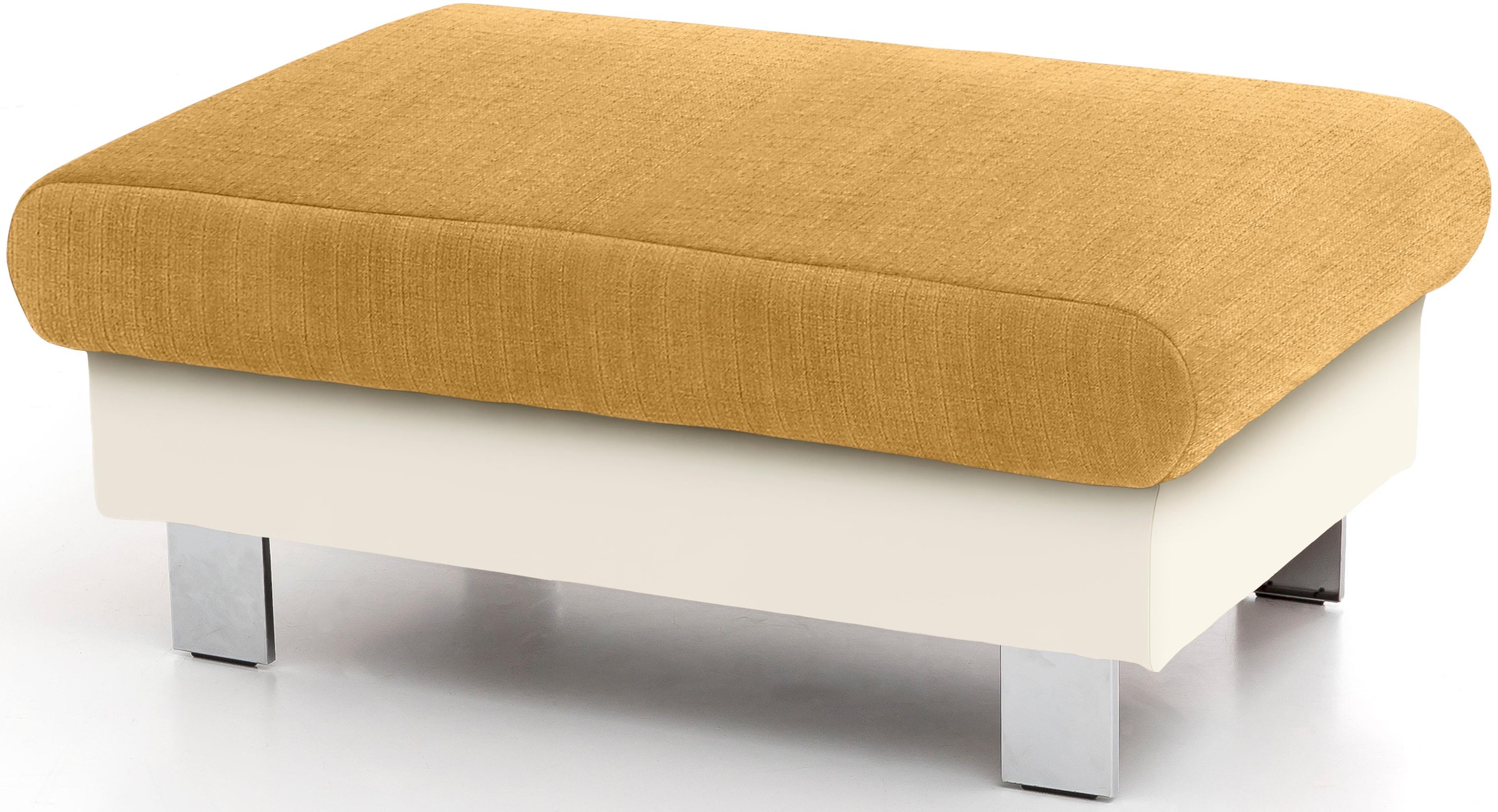 Hocker COTTA, B:100cm H:45cm T:65cm, gelb, Microfaser PRIMABELLE (100% Polyester);Kunstleder SOFTLUX;Feinstruktur (100% Polyester);Kunstleder