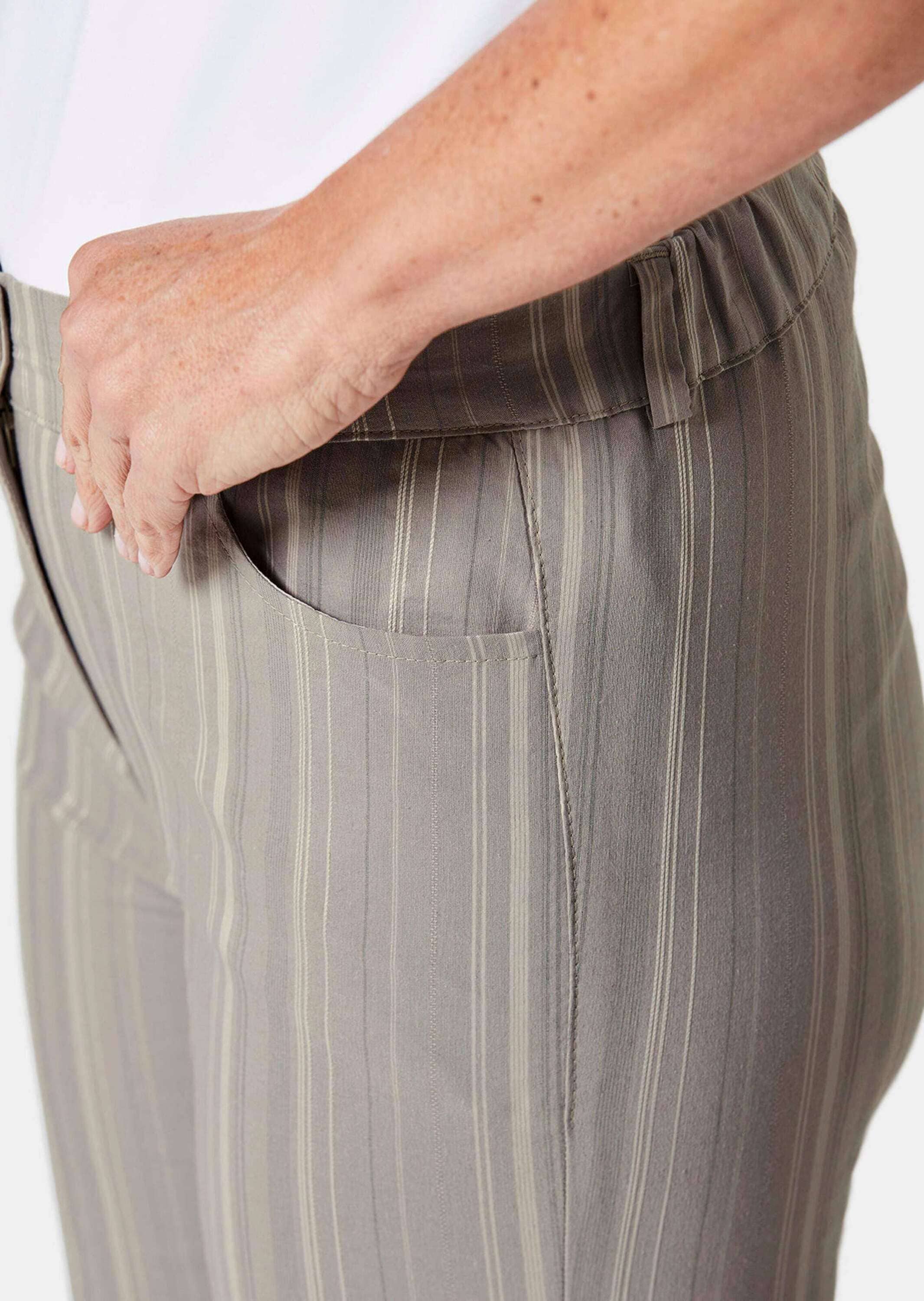 GOLDNER Stoffhose »Struktur-Bermuda Bermuda in strukturierter elastischer Ware«