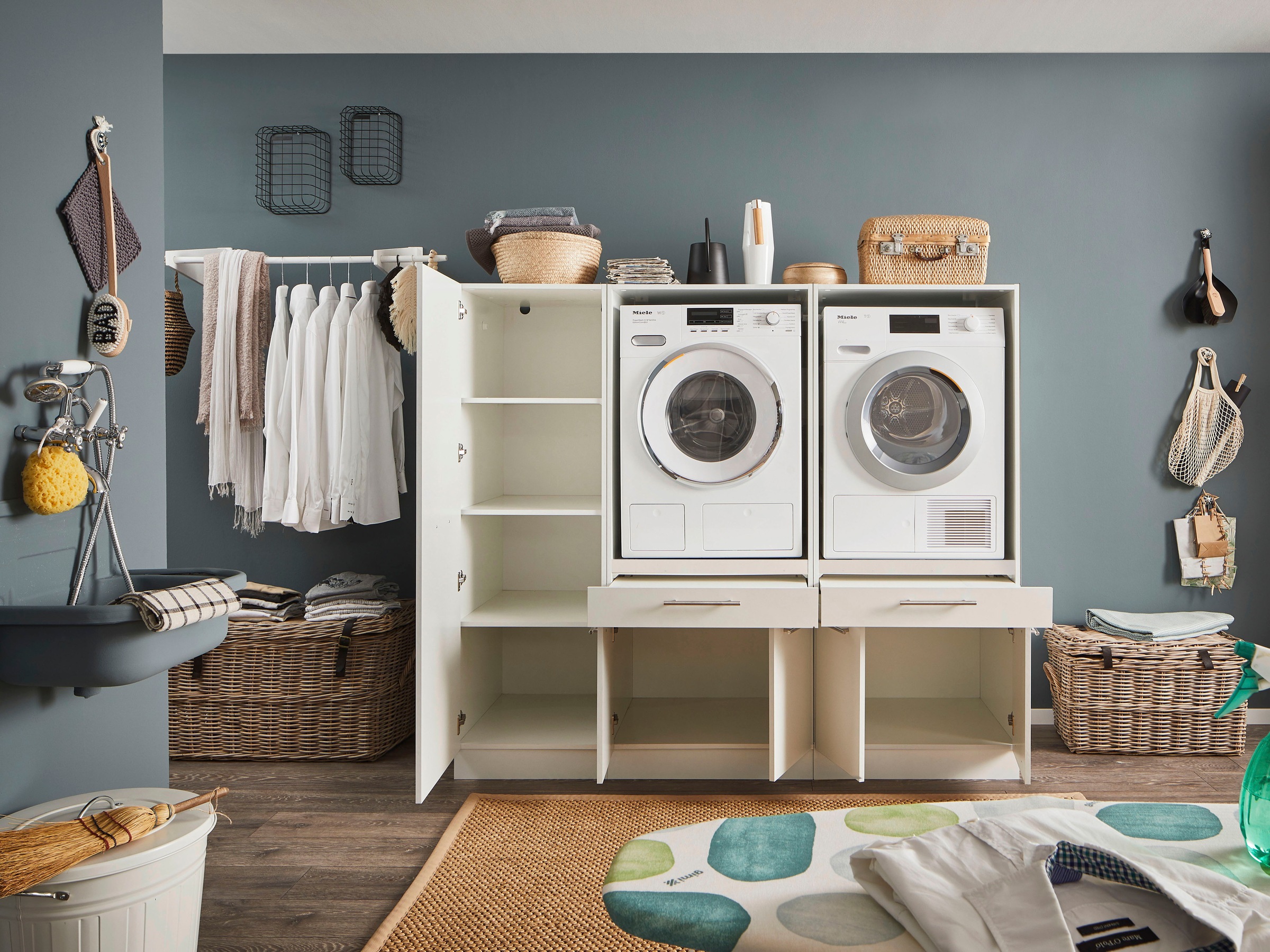 Laundreezy Mehrzweckschrank-Set »LAUNDREEZY LDSK12«, Breite 185 cm