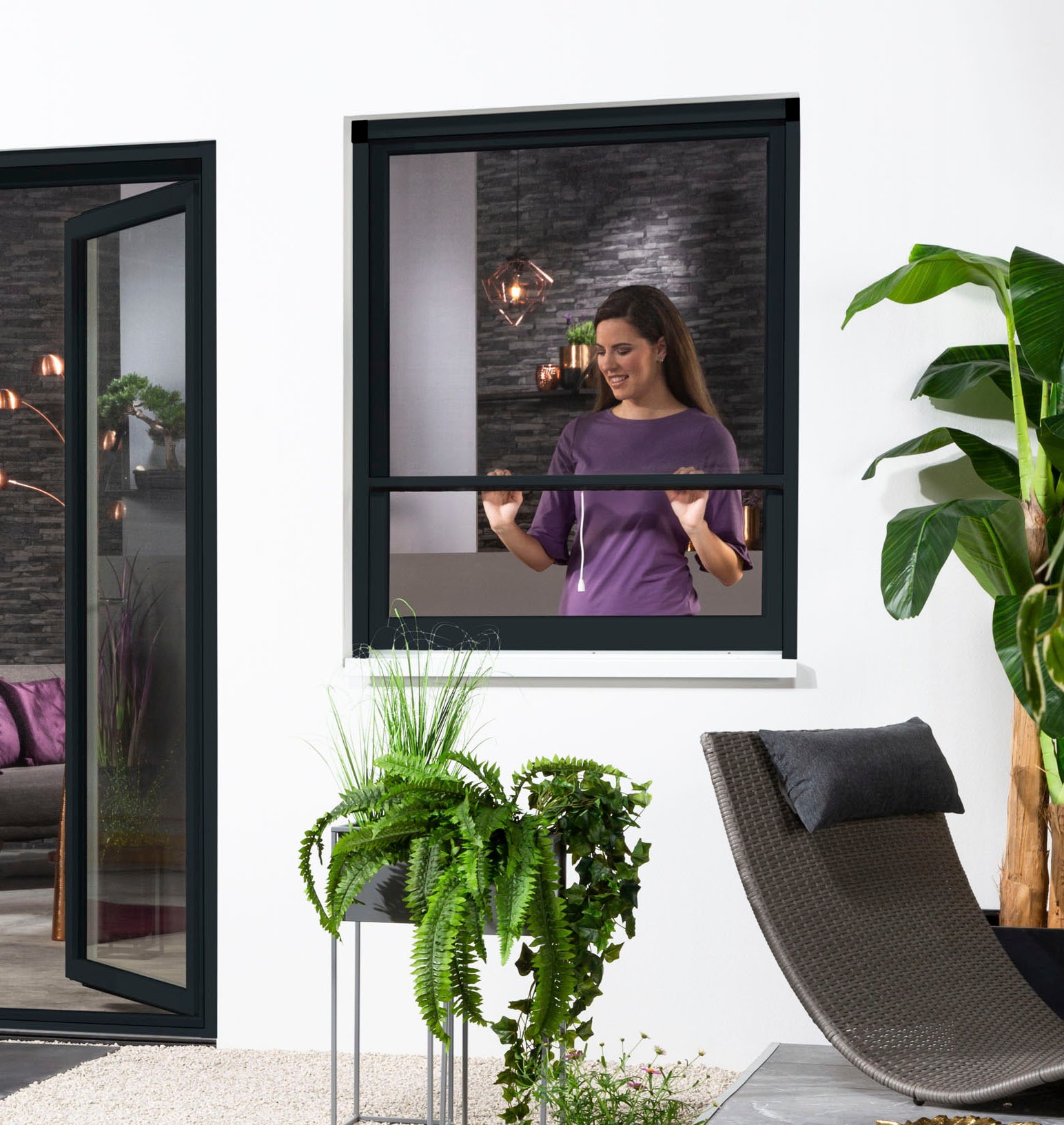 hecht international Insektenschutz-Fensterrahmen »SMART«, 130x160 cm, kürzbar