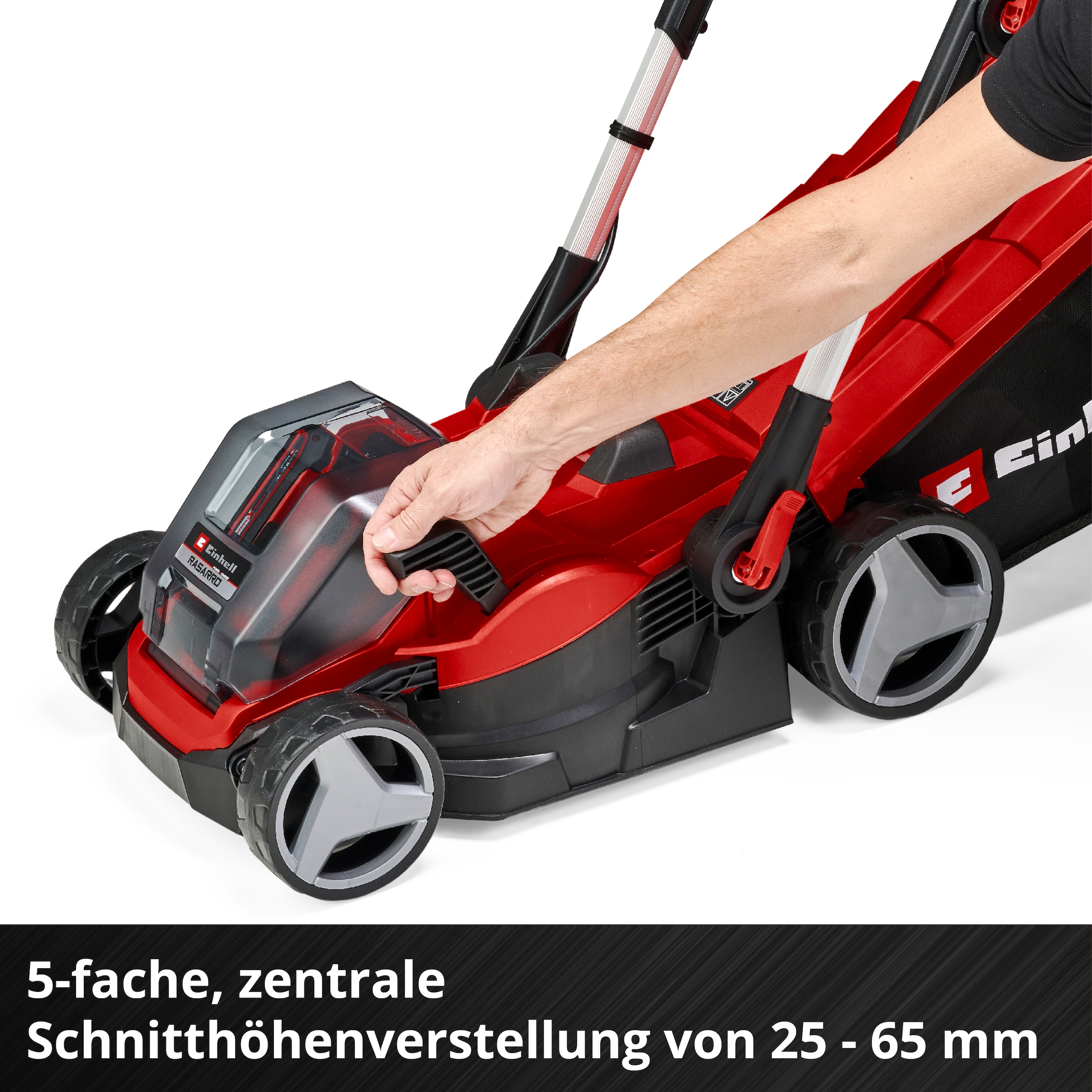 Einhell Akkurasenmäher »Einhell Power X-Change RASARRO 36/34«, mit 2x Akku 18V/3,0Ah und 2x Ladegerät