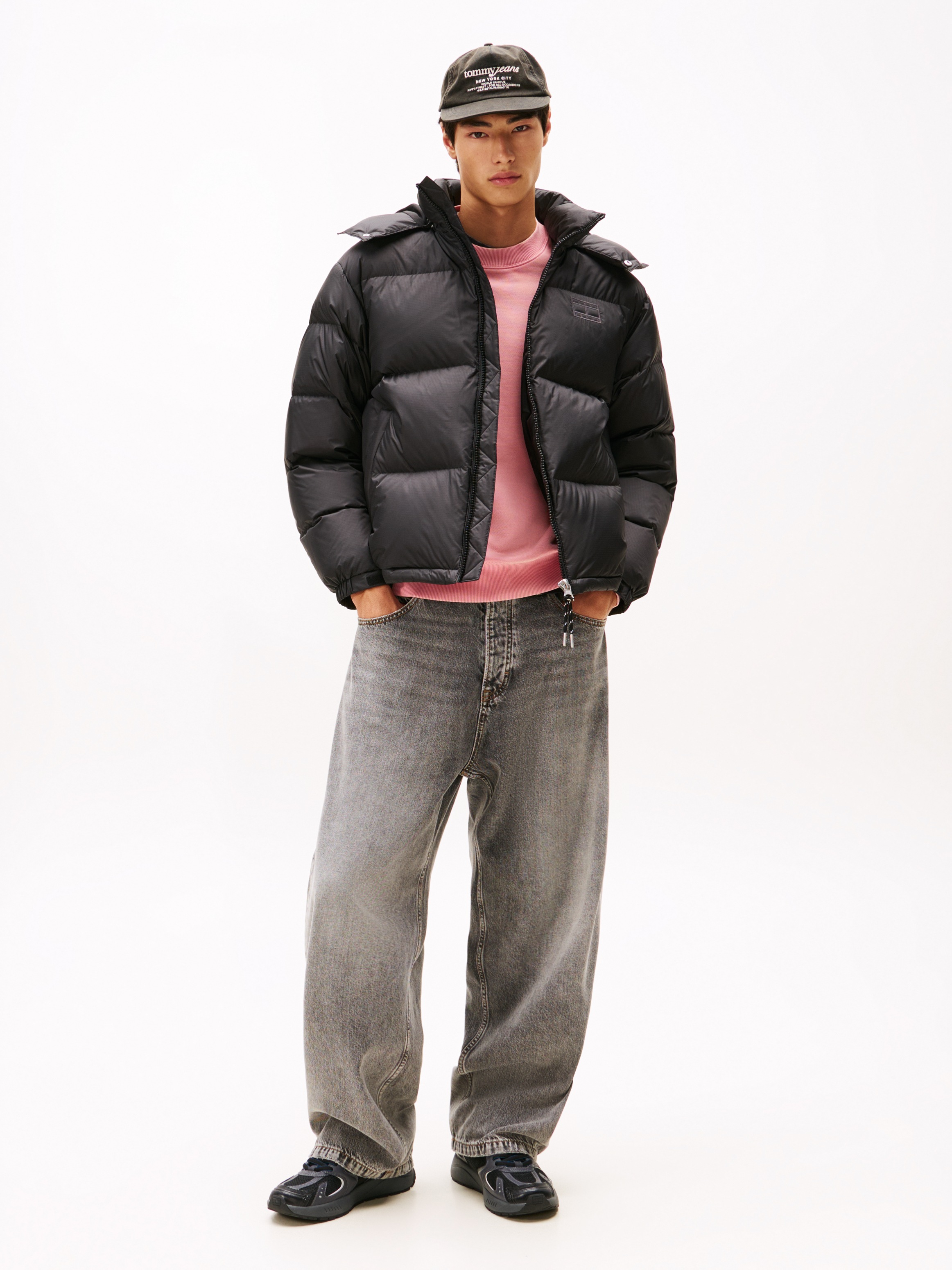 Thumbnail - Tommy Jeans Steppjacke "ALASKA DOWN PUFFER" mit Kapuze Übergangsjacke Regular fit mit abnehmbarer Kapuze