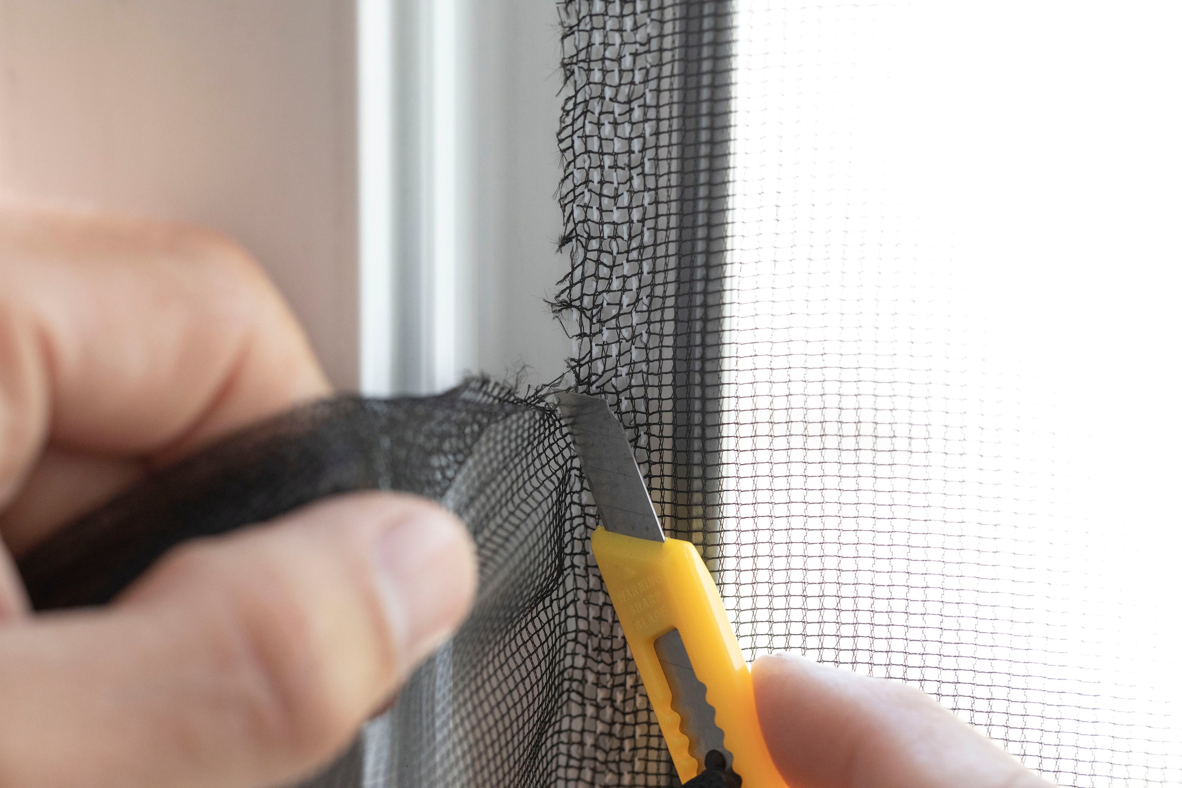 SCHELLENBERG Fliegengitter-Gewebe »für bodentiefe Fenster und Türen«, Insektenschutz ohne bohren, 130 x 230 cm, weiß und anthrazit