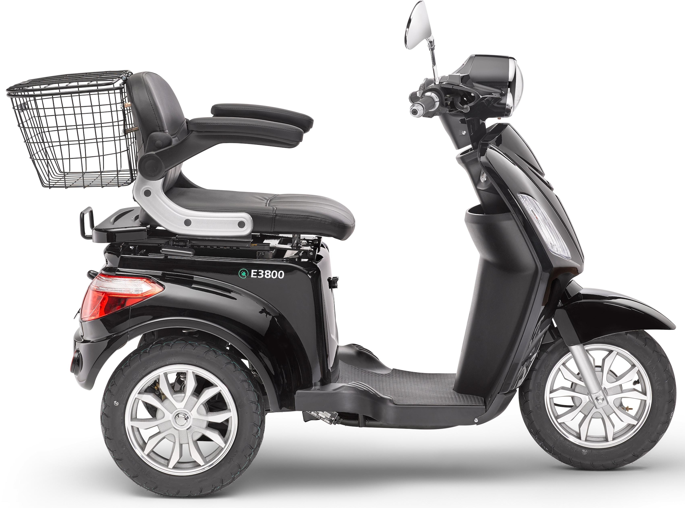 Luxxon Elektromobil »E3800«, (Elektroroller, Korb), bis zu 65 km Reichweite, Elektro Dreirad, Seniorenmobil