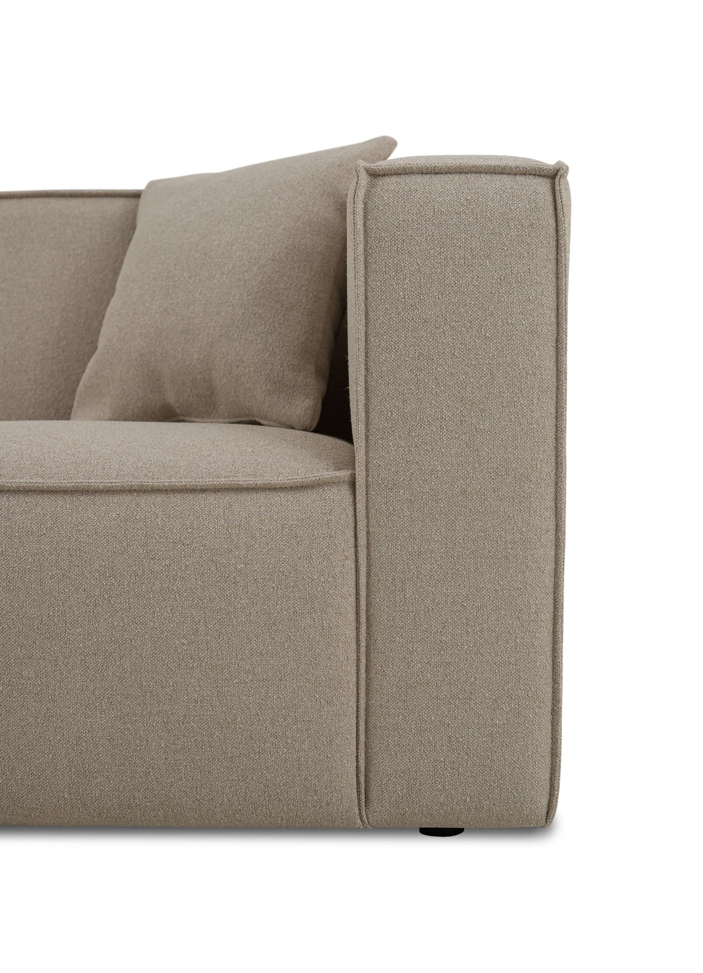 OTTO home Ecksofa »Tammie« Breite 222 cm, Webstoff fein, bodentief, mit Wellenunterfederung