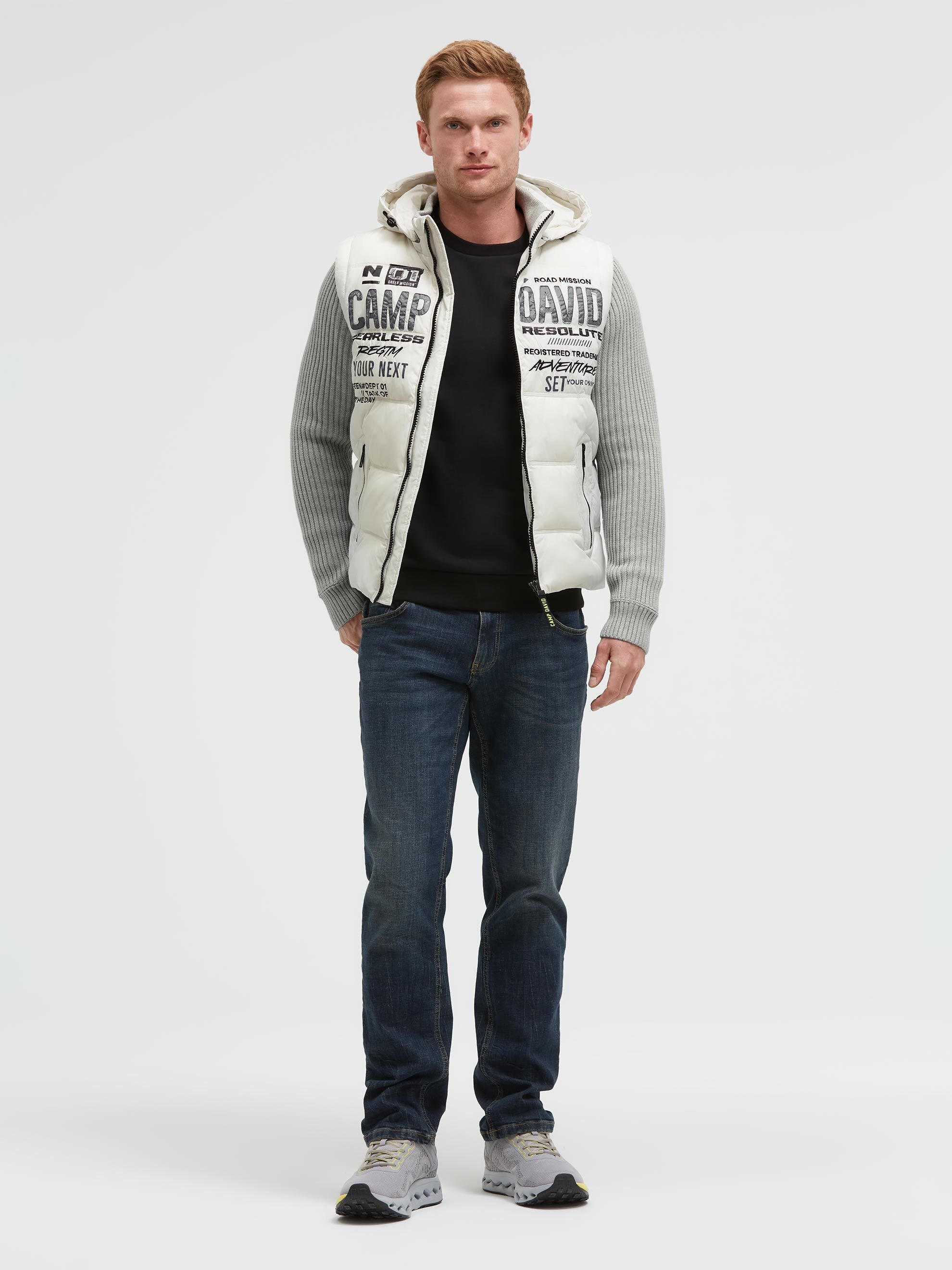 CAMP DAVID Winterjacke mit Kapuze mit abnehmbaren Ärmeln