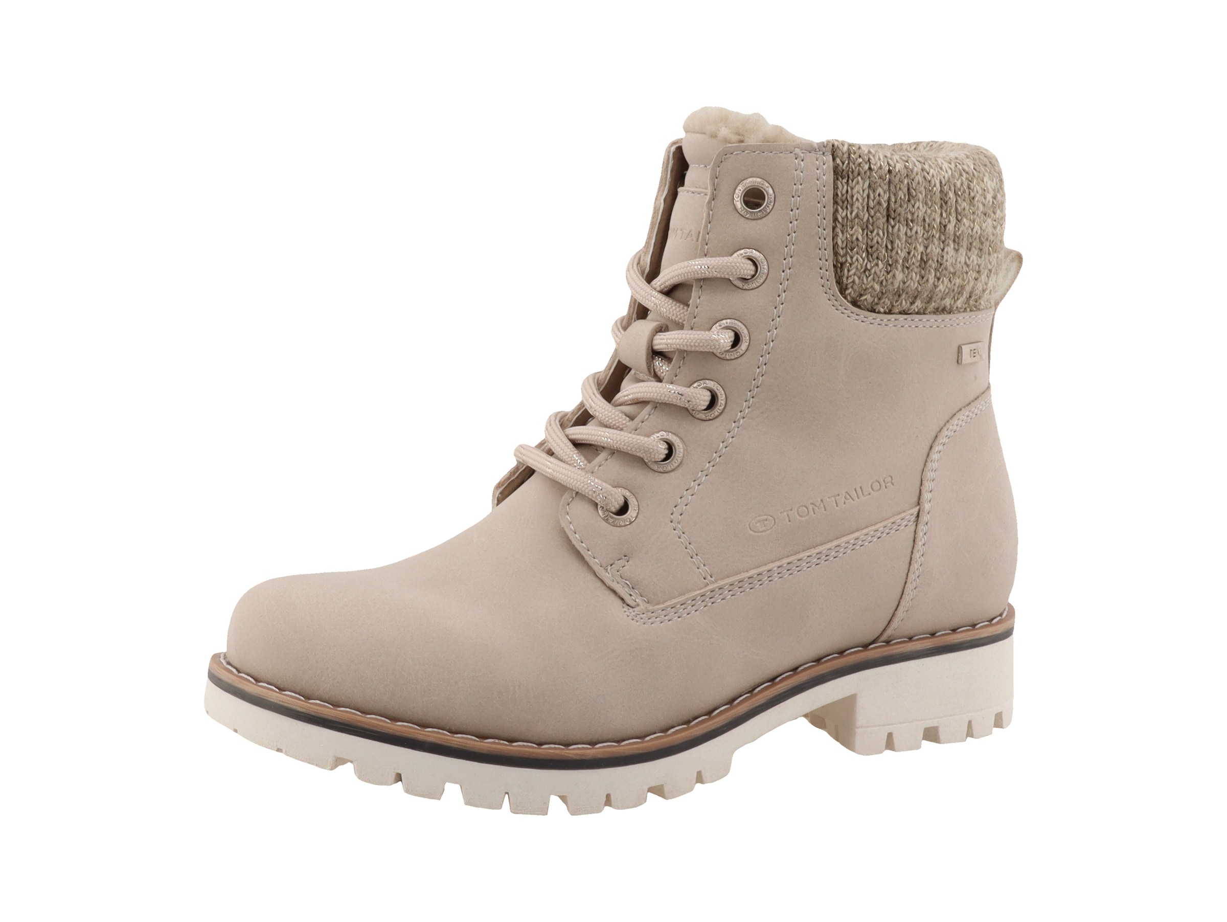 TOM TAILOR Winterboots, Blockabsatz, Schnürboots, Schnürstiefelette mit Innenreißverschluss