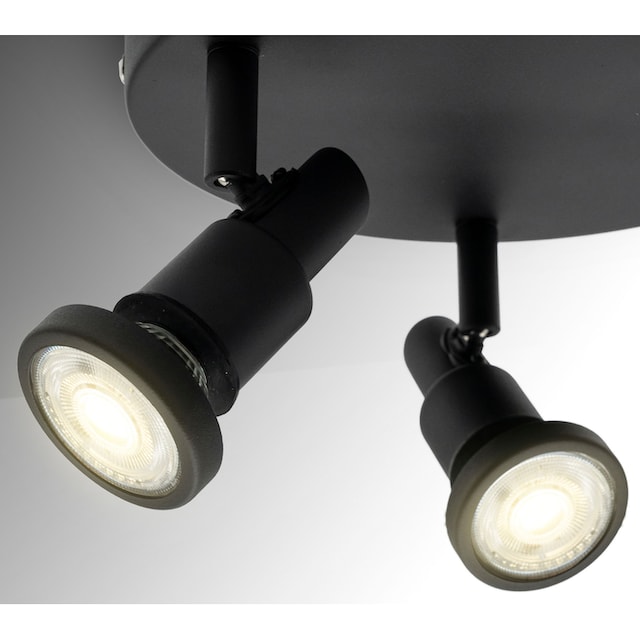 B.K.Licht Deckenspot, Inkl. 3 x LED Leuchtmittel GU10, 4,8 Watt, 400lm,  3.000K, nicht dimmbar, Strahler dreh- und schwenkbar, Schutzart IP44  bestellen | BAUR