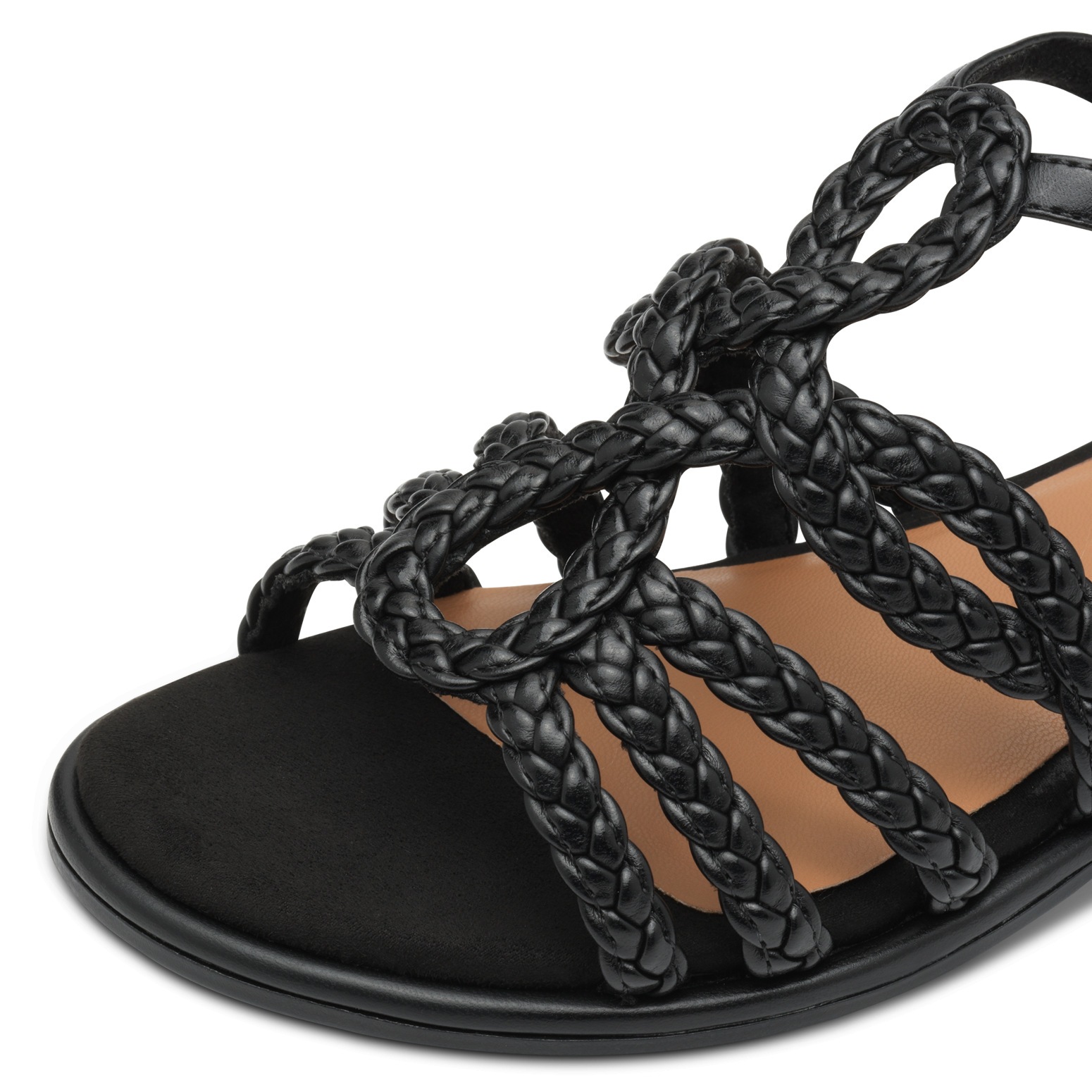 MARCO TOZZI Sandalette  Blockabsatz, Sommerschuh mit modischen Flechtriemchen