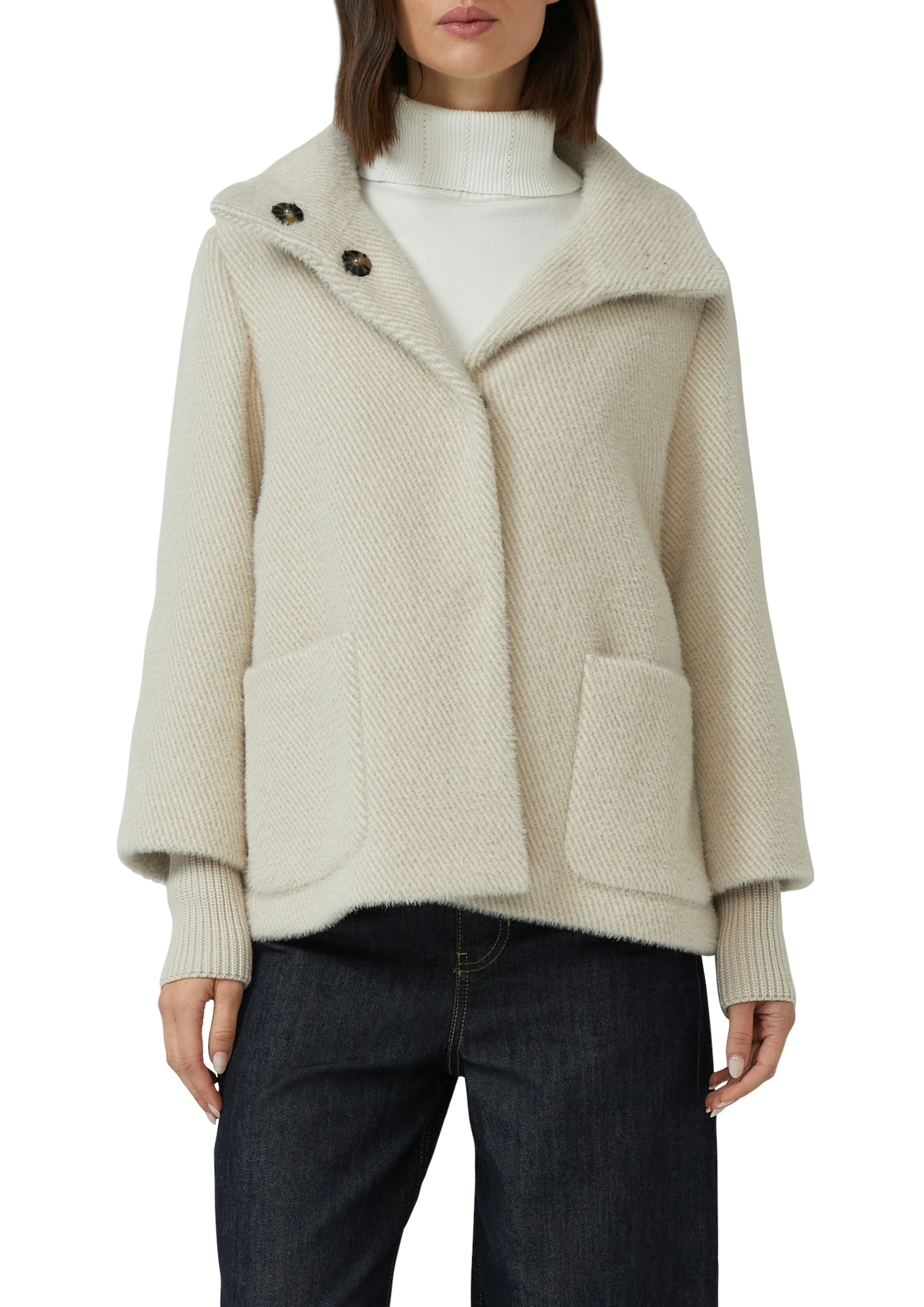 s.Oliver BLACK LABEL Outdoorjacke ohne Kapuze mit hochschließendem Kragen