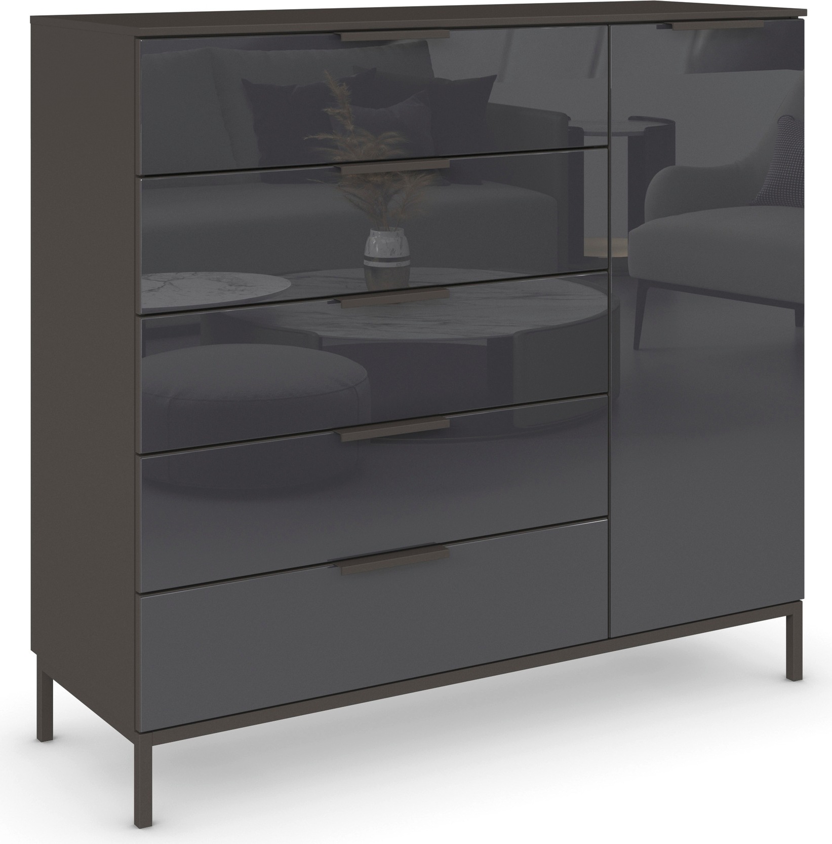 rauch Kombikommode "Kommode Türkommode Sideboard Kombikommode FLIPP mit Gla günstig online kaufen