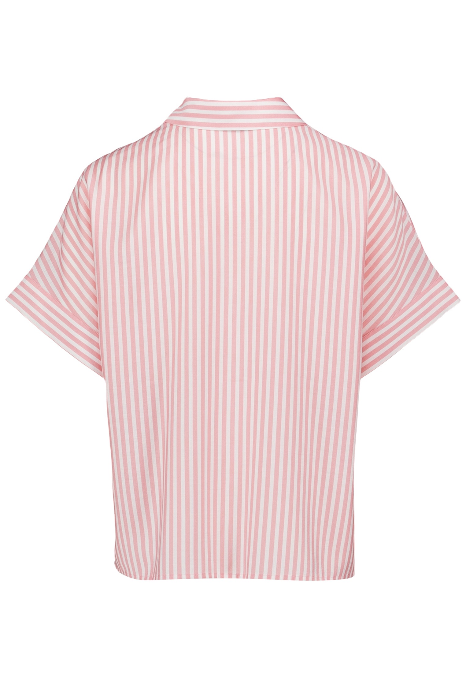 Hemdbluse ZERO "Damen mit Streifen", Damen, Gr. 38, rosé, cream, Obermaterial: 86% Viskose, 14% Polyester, lässig geschnitten normal, Blusen Hemdbluse 2