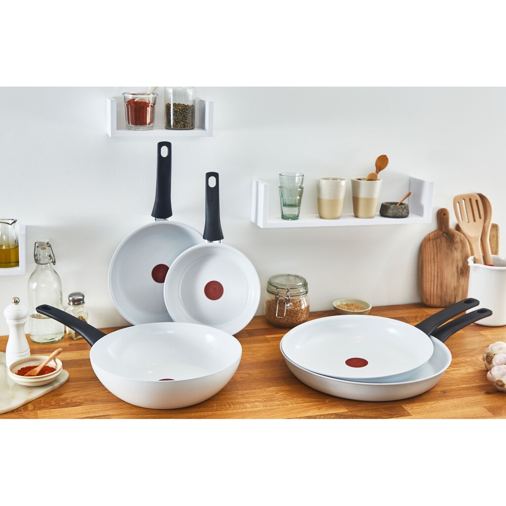 Tefal Bratpfanne »Ceramic Control«, Aluminium, Sichere Keramikversiegelung, Thermo-Signal, alle Herdarten,Induktion