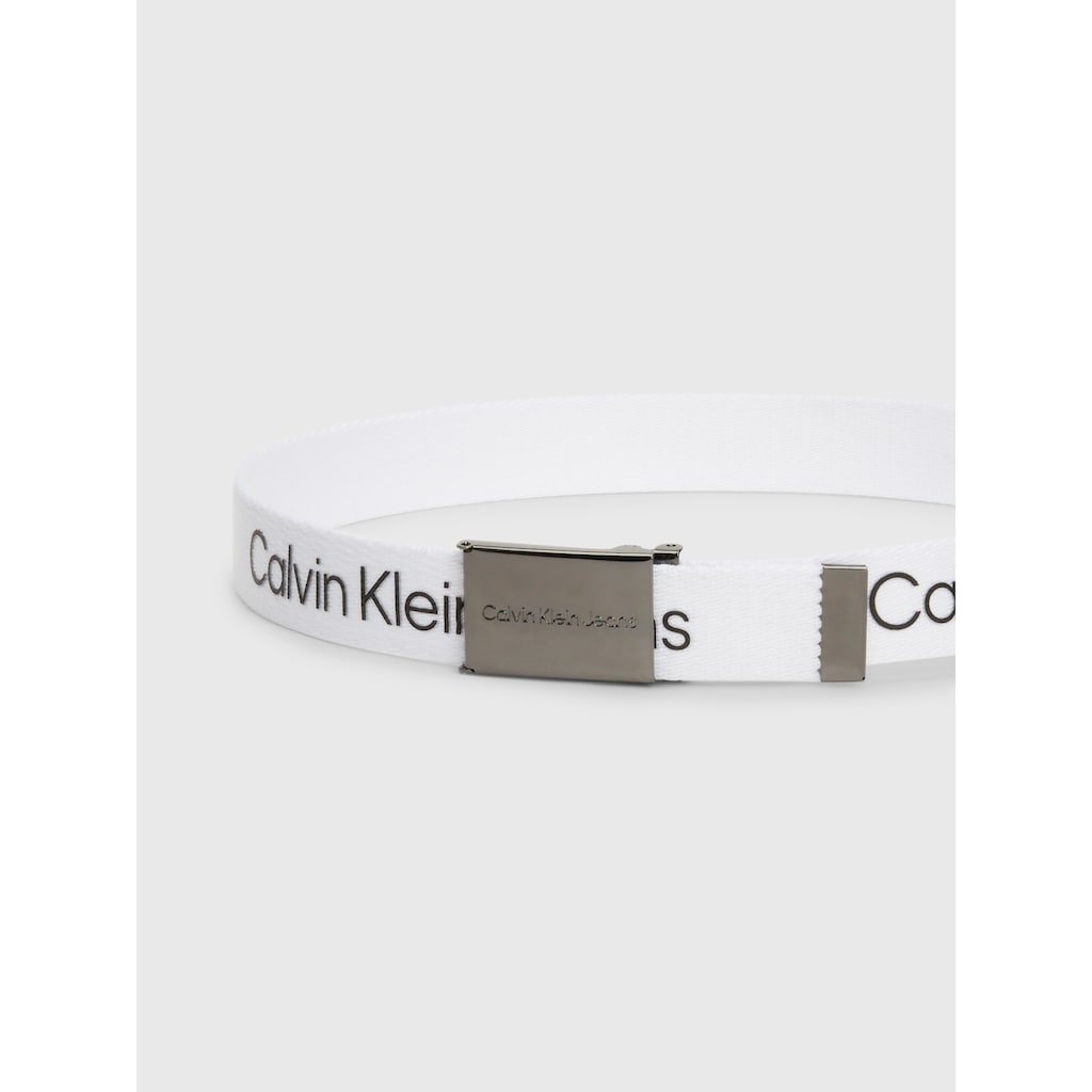 Calvin Klein Jeans Koppelgürtel »CANVAS LOGO METALLIC BUCKLE BELT«