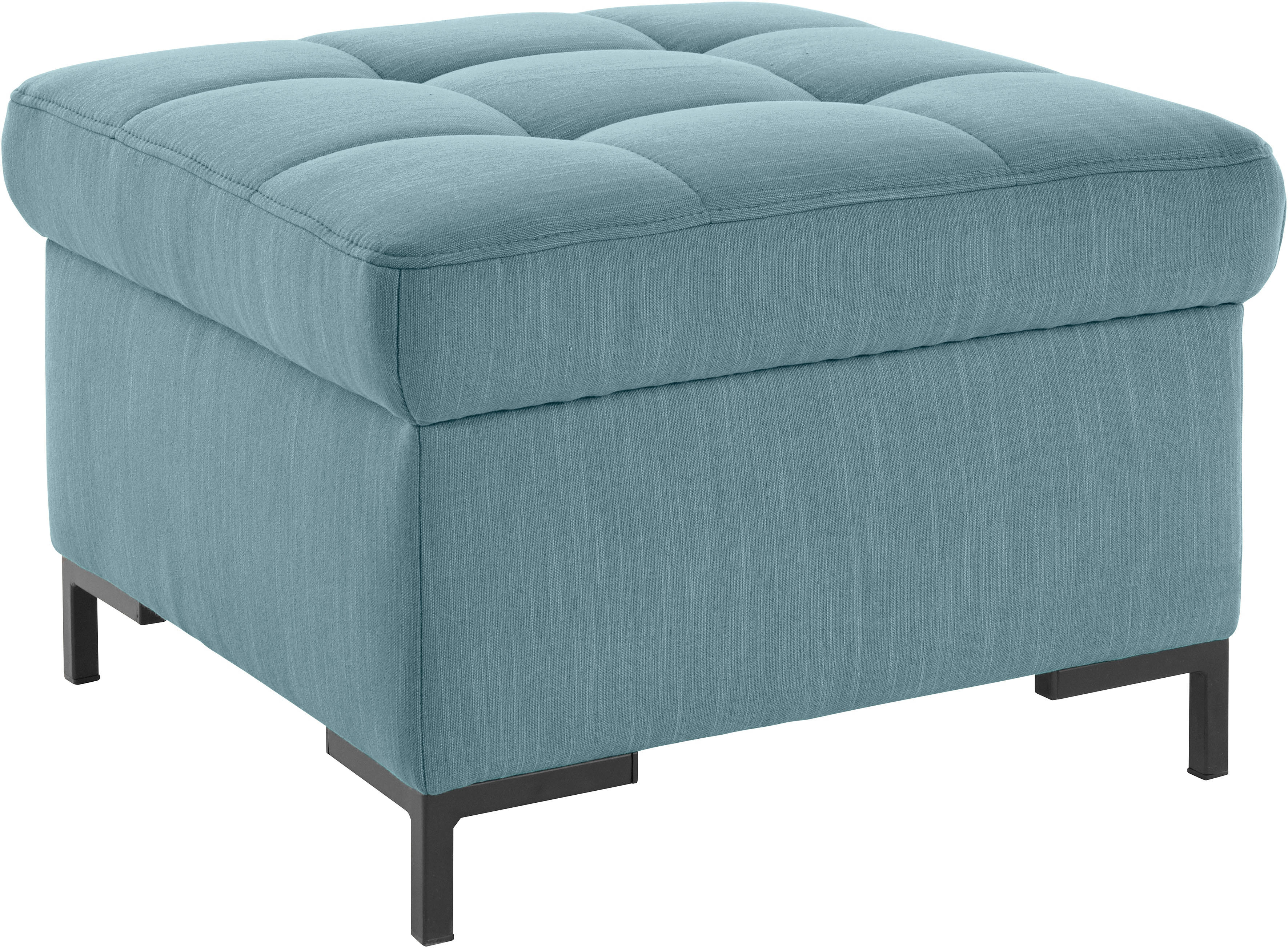 OTTO products Hocker "Grazzo" hochwertige Stoffe aus recyceltem Material, Steppung im Sitzbereich