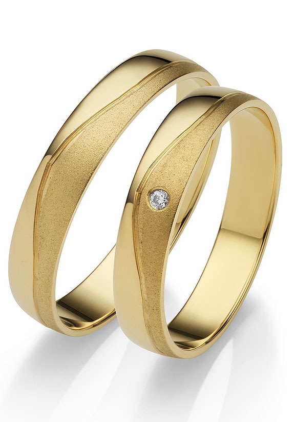 Firetti Trauring »Schmuck Geschenk Gold 375 Hochzeit Ehering "LIEBE"«, Made in Germany, wahlweise mit oder ohne Brillant