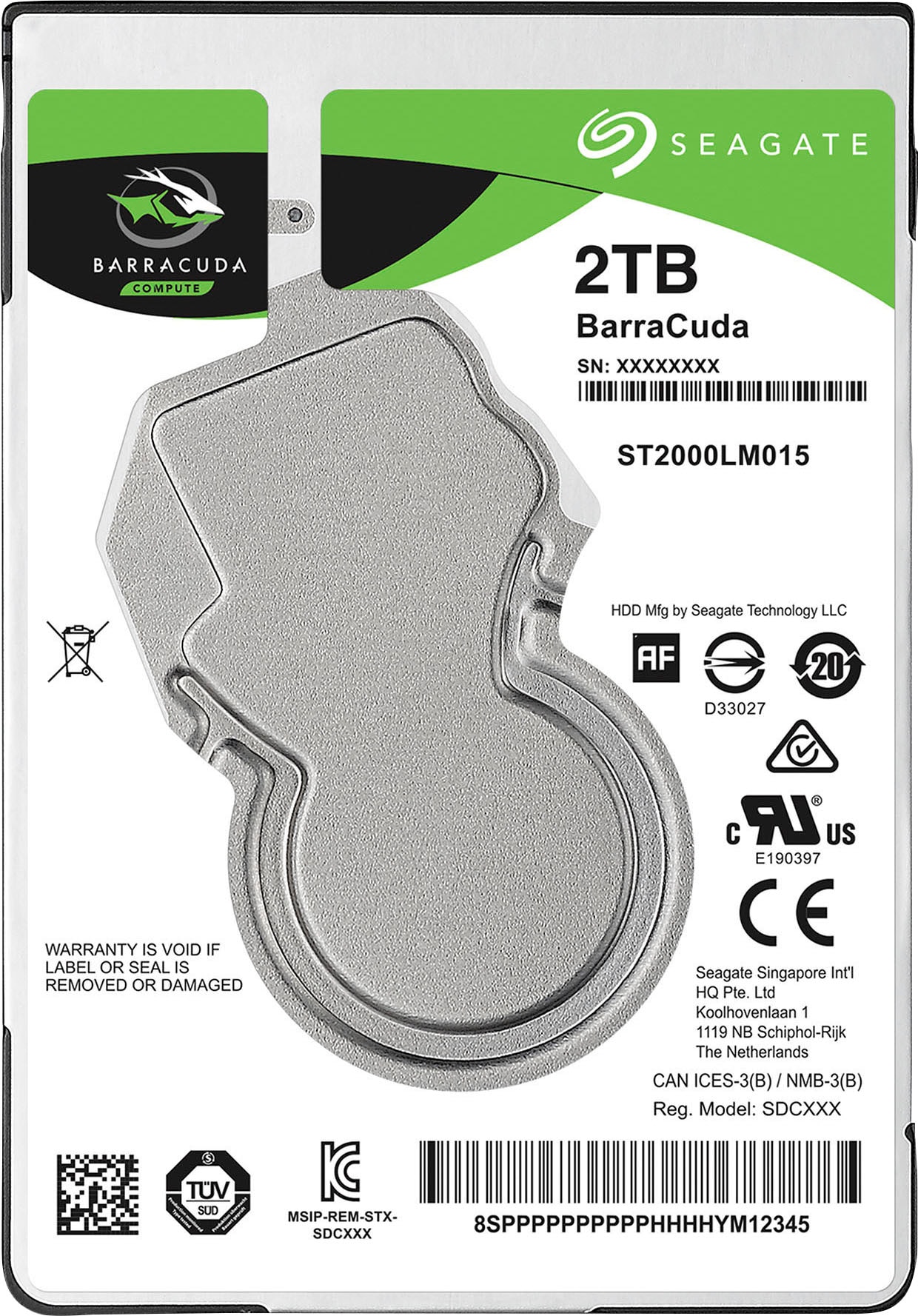 Seagate HDD-Festplatte »BarraCuda Mobile«, 2,5 Zoll, Anschluss SATA III, Bulk