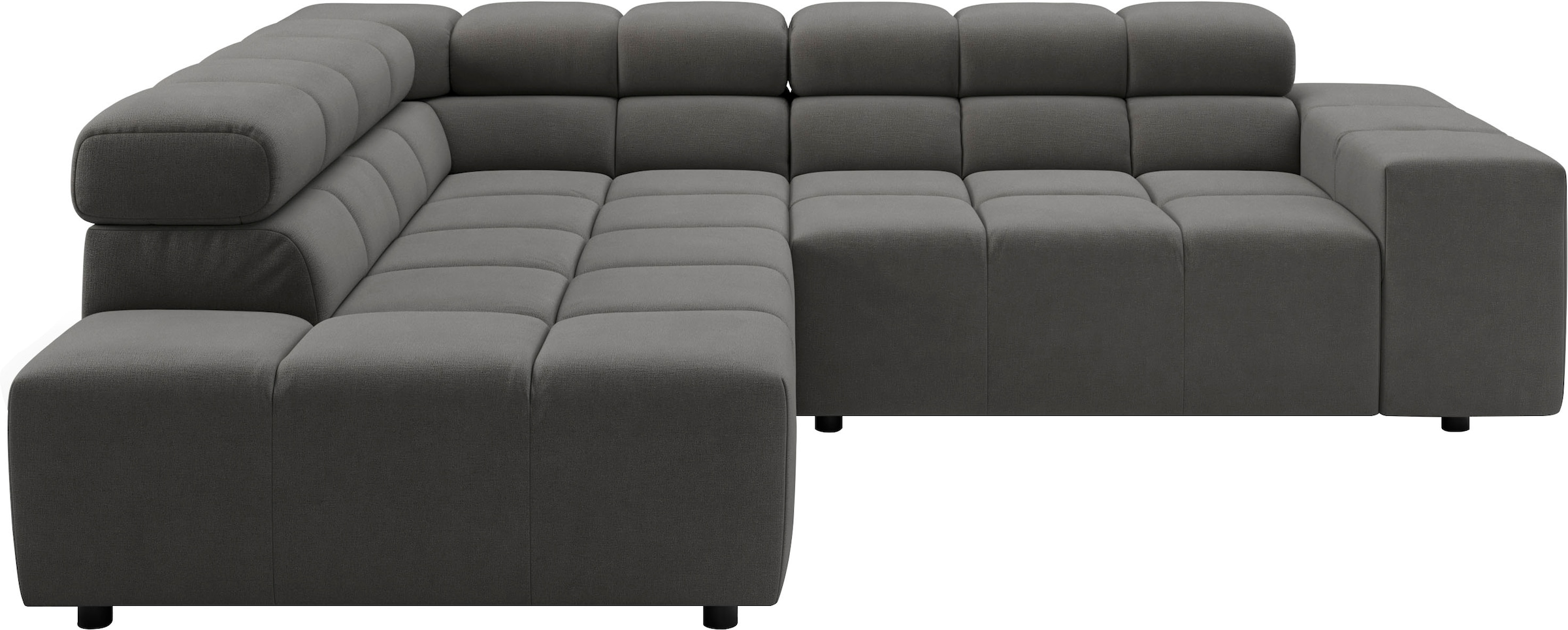 Home affaire Ecksofa "Ancona, Ecksofa, incl. Kopfteilverstellung, Breite 249 cm, L-Form" wahlweise elektrische Sitztiefenverstellung