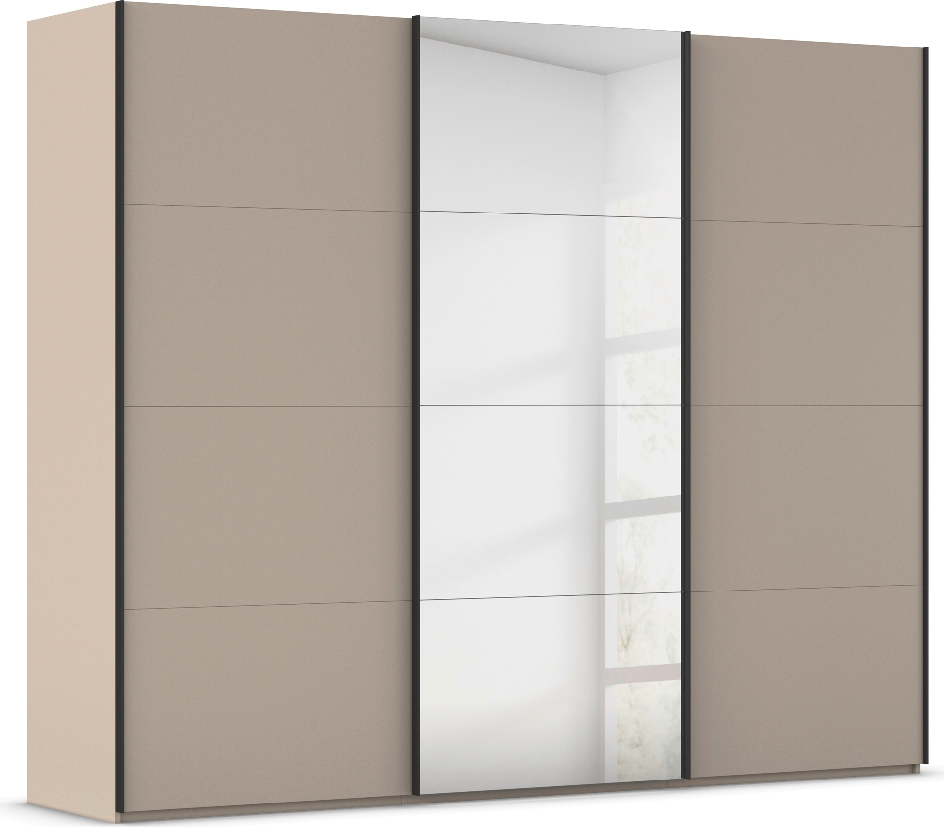 rauch 1100000002199 "Kleiderschrank Schrank Garderobe Schlafzimmerschrank SCALE-FYRA" edle viergeteilte Türen mit Spiegel und vielen Farben MADE IN GERMANY