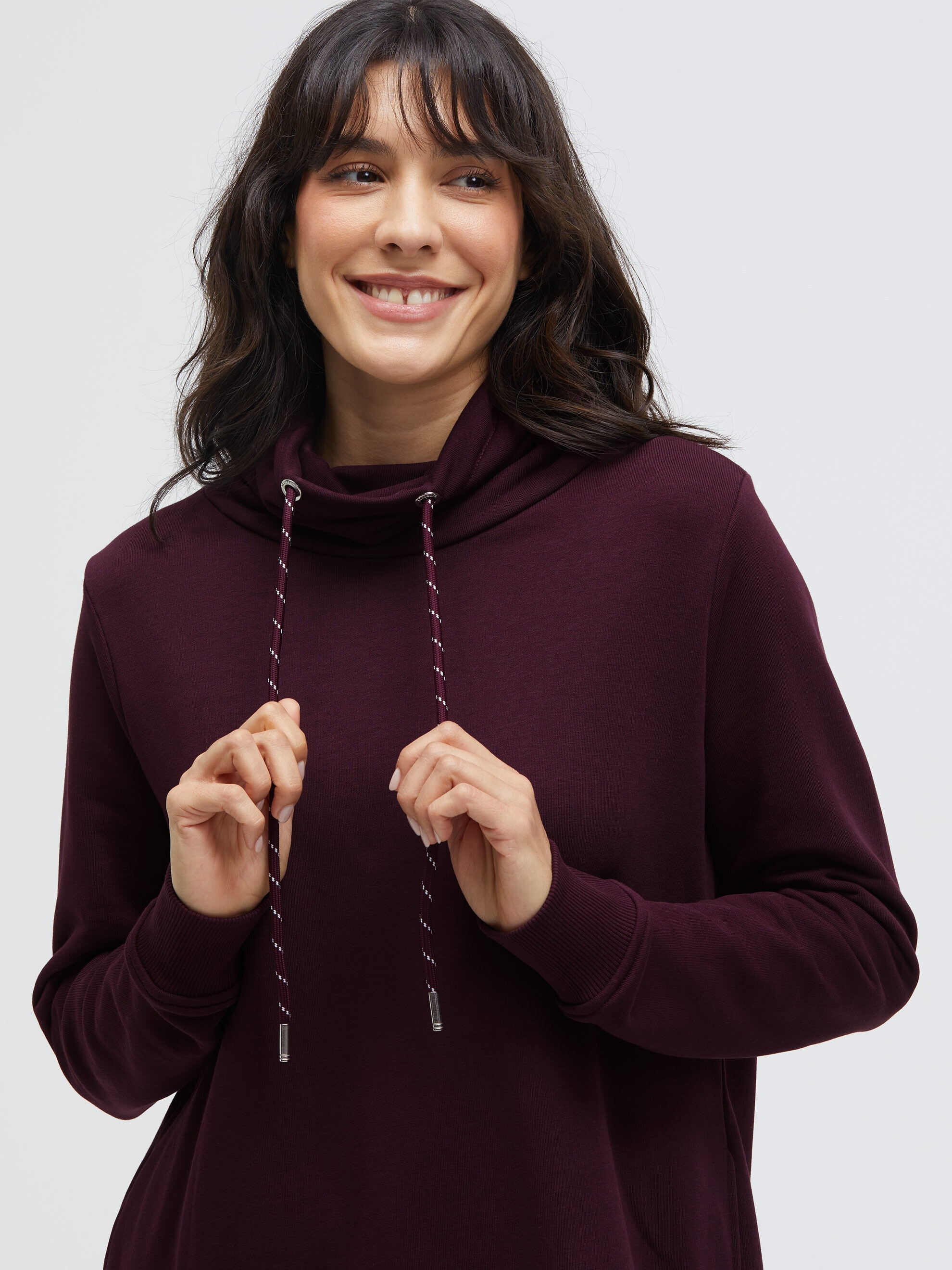 SOCCX Sweatkleid Ohne Taschen mit Seitenschlitze