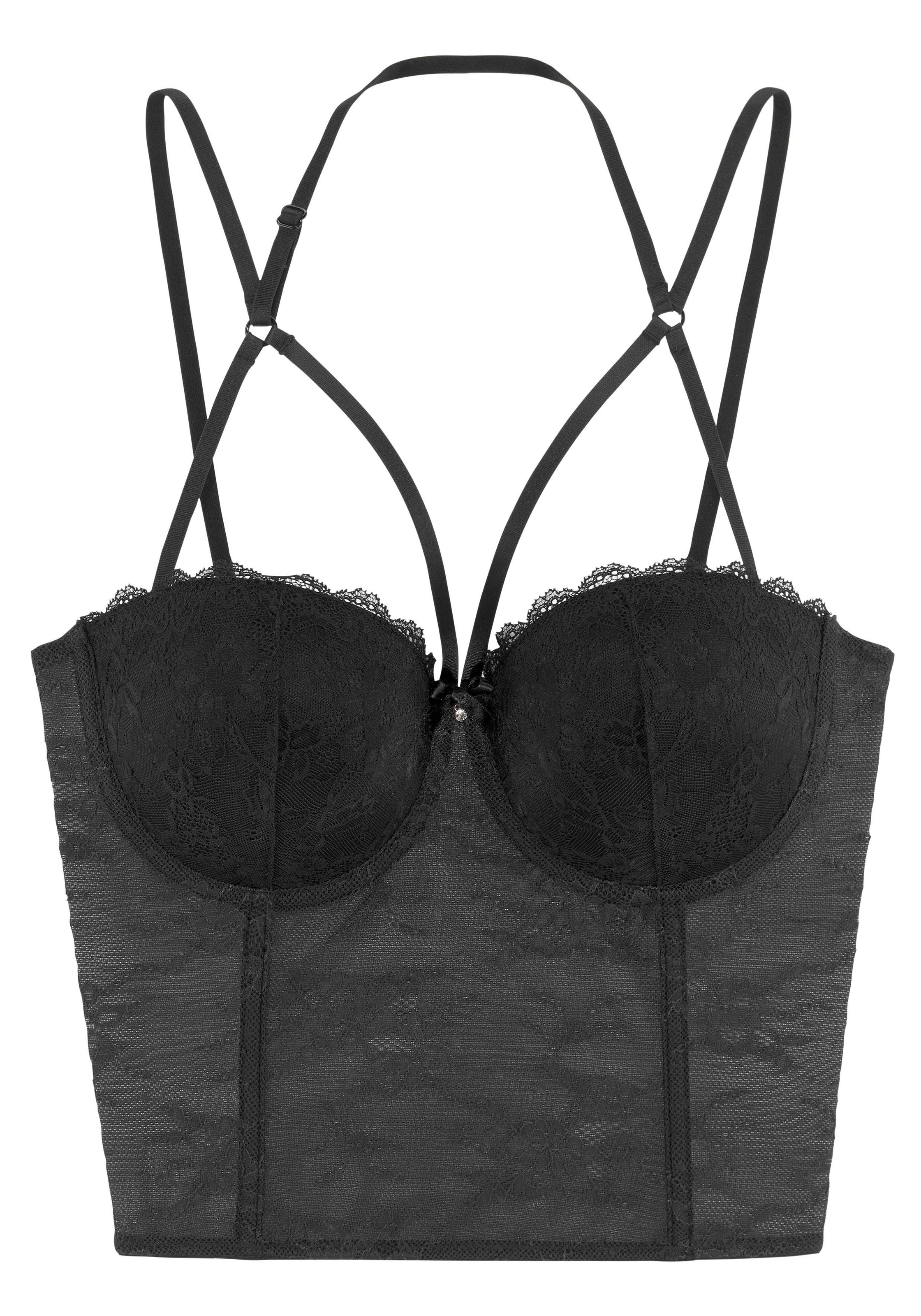 petite fleur gold Corsage mit Bügel und verführerischer Bänder-Optik, sexy günstig online kaufen