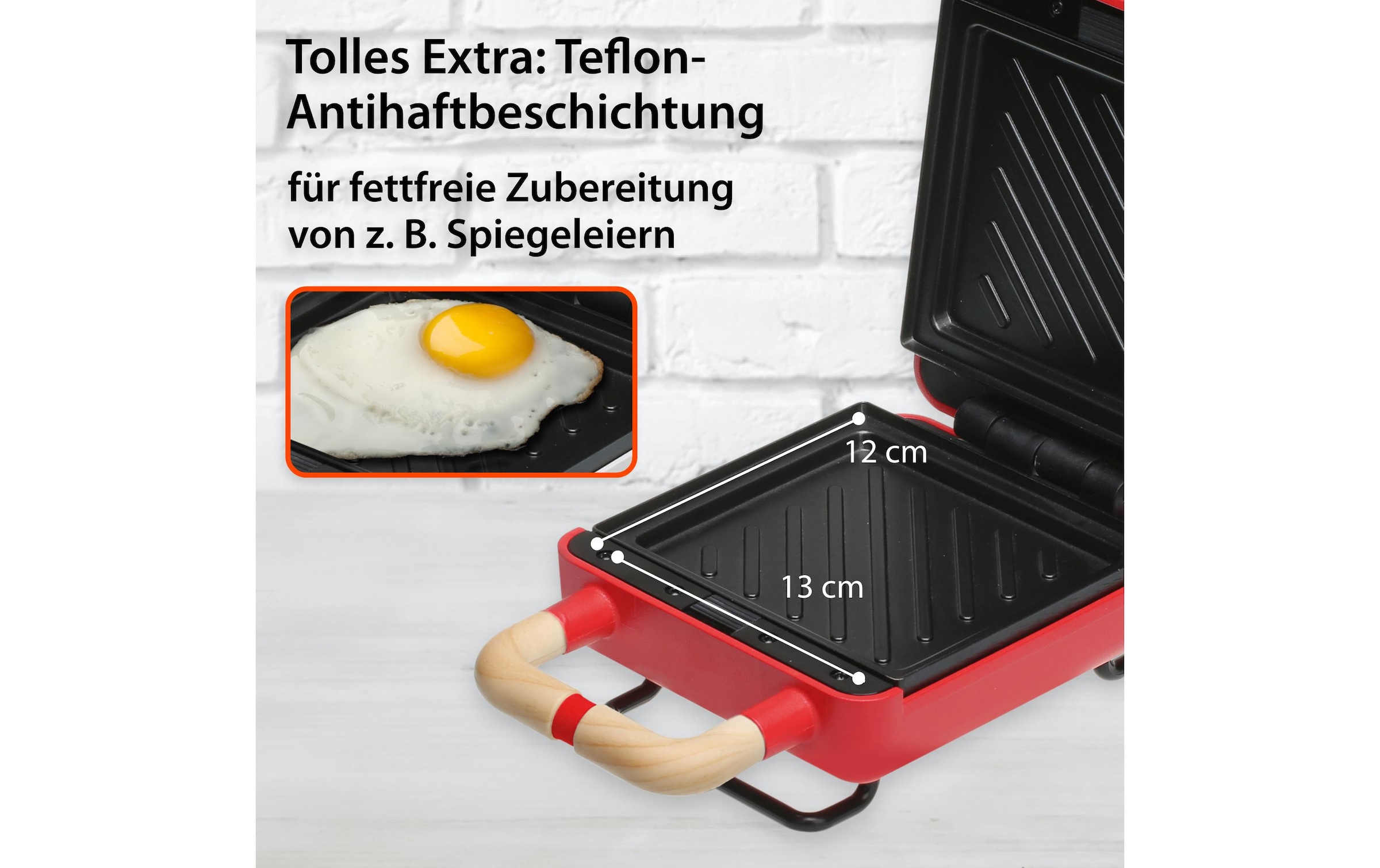 ADE Waffeleisen »Rot« 600 W