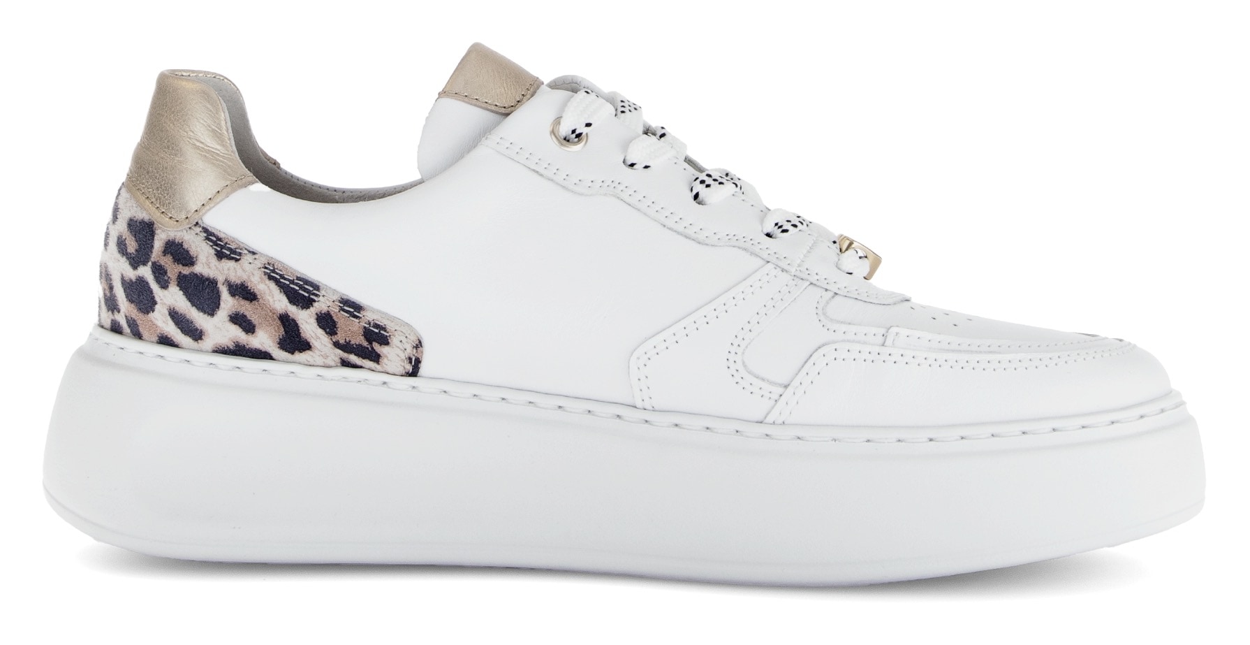 Gabor Plateausneaker »FLORENZ«, Freizeitschuh, Halbschuh, Schnürer, Kontrastbesätze, Weite G