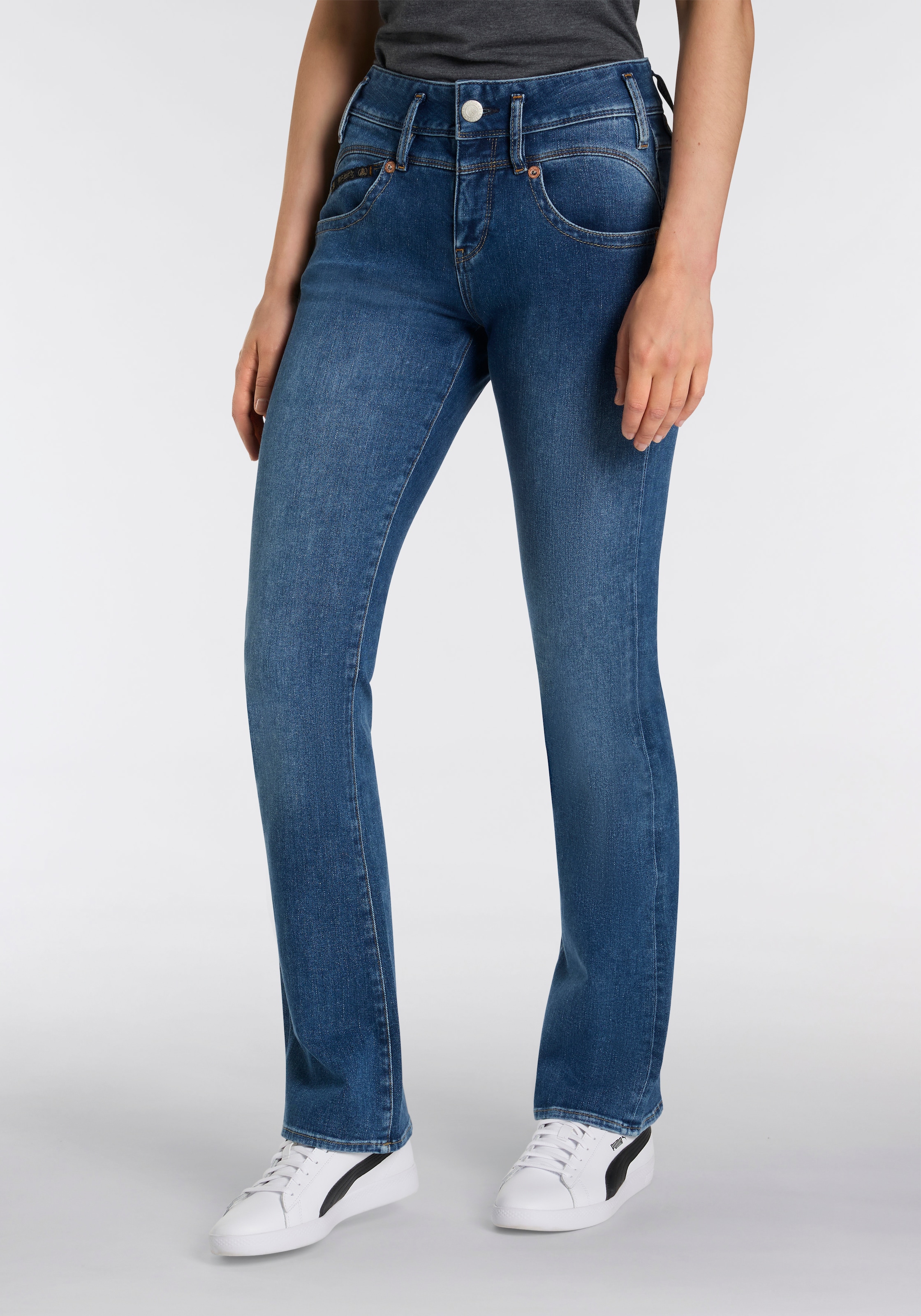 Herrlicher Bootcut-Jeans "Pearl Boot Denim Cashmere Touch", mit Spitzbund günstig online kaufen