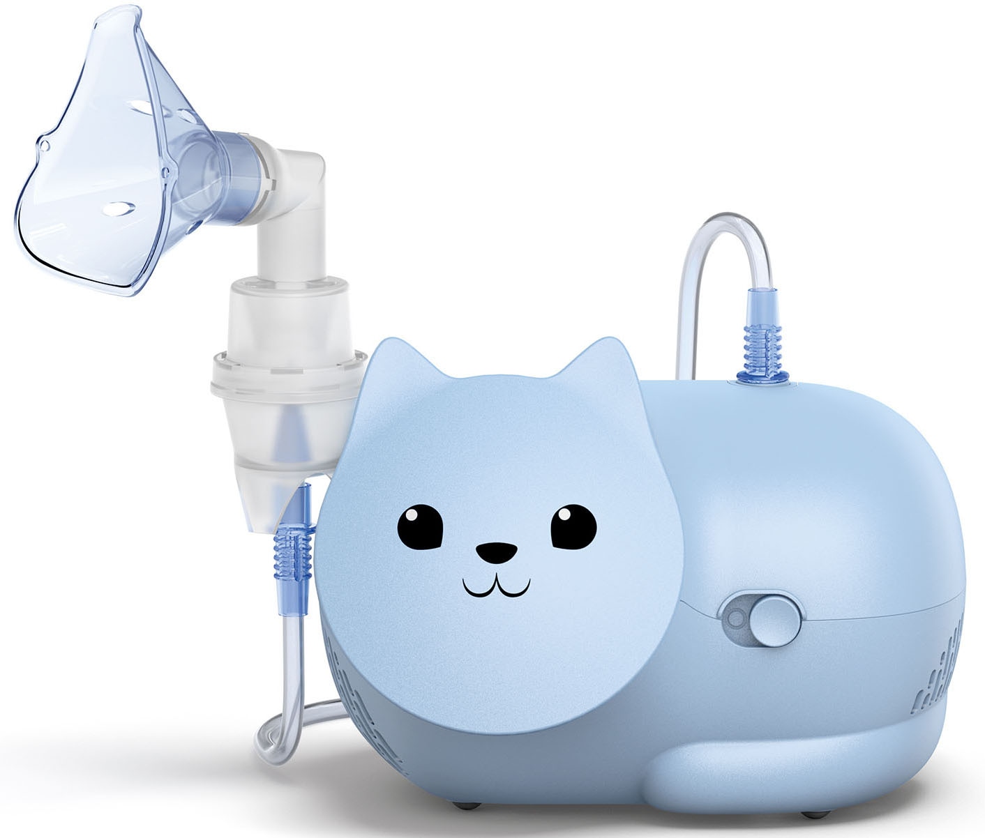 OMRON Inhalationsgerät "Nami Cat, effiziente Behandlung von Atemwegserkrankungen bei Kindern", blau, B:18cm H:13,5cm T:14,8cm, Inhalationsgeräte, zur
