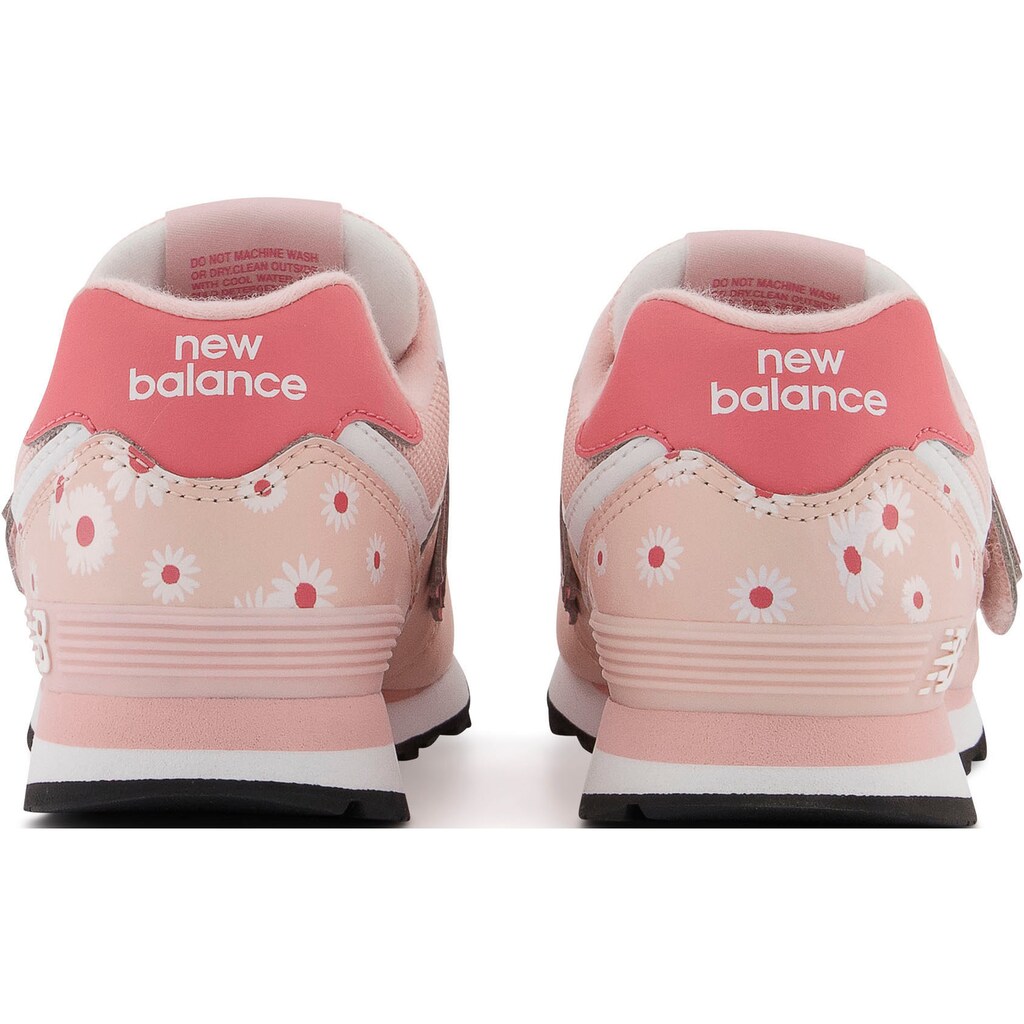 Schuhe Mädchenschuhe New Balance Sneaker »PV 574 Flower Power« rosa-geblümt
