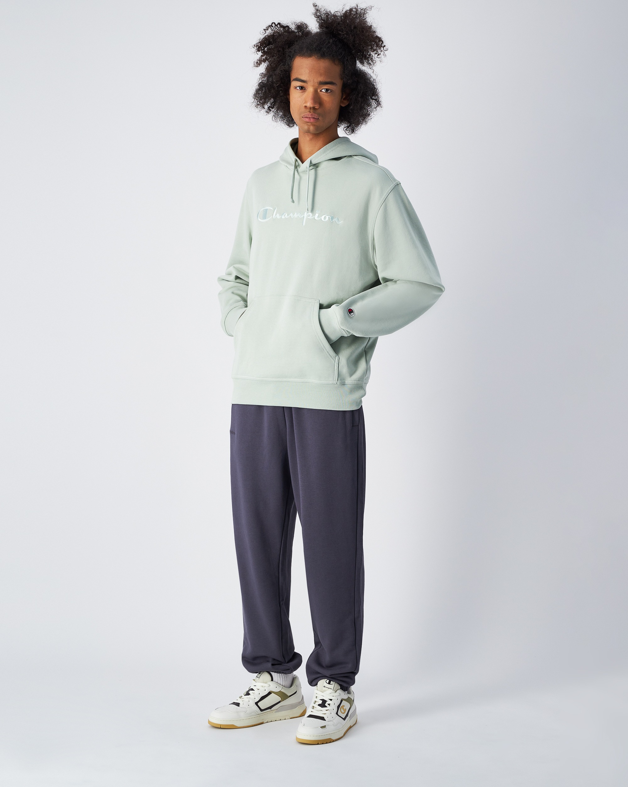 Thumbnail - Champion Kapuzensweatshirt "ICONS TONAL Terry Hoodie with Big Logo", für sportliche Aktivitäten, sportlicher Stil, mit K...