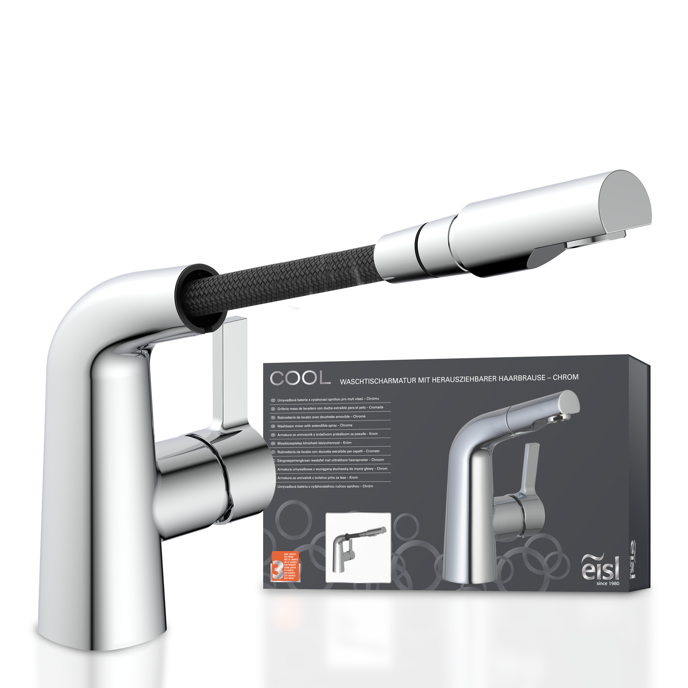 Eisl Waschtischarmatur »COOL« herausziehbare Brause, Mischbatterie, für Durchlauferhitzer geeignet