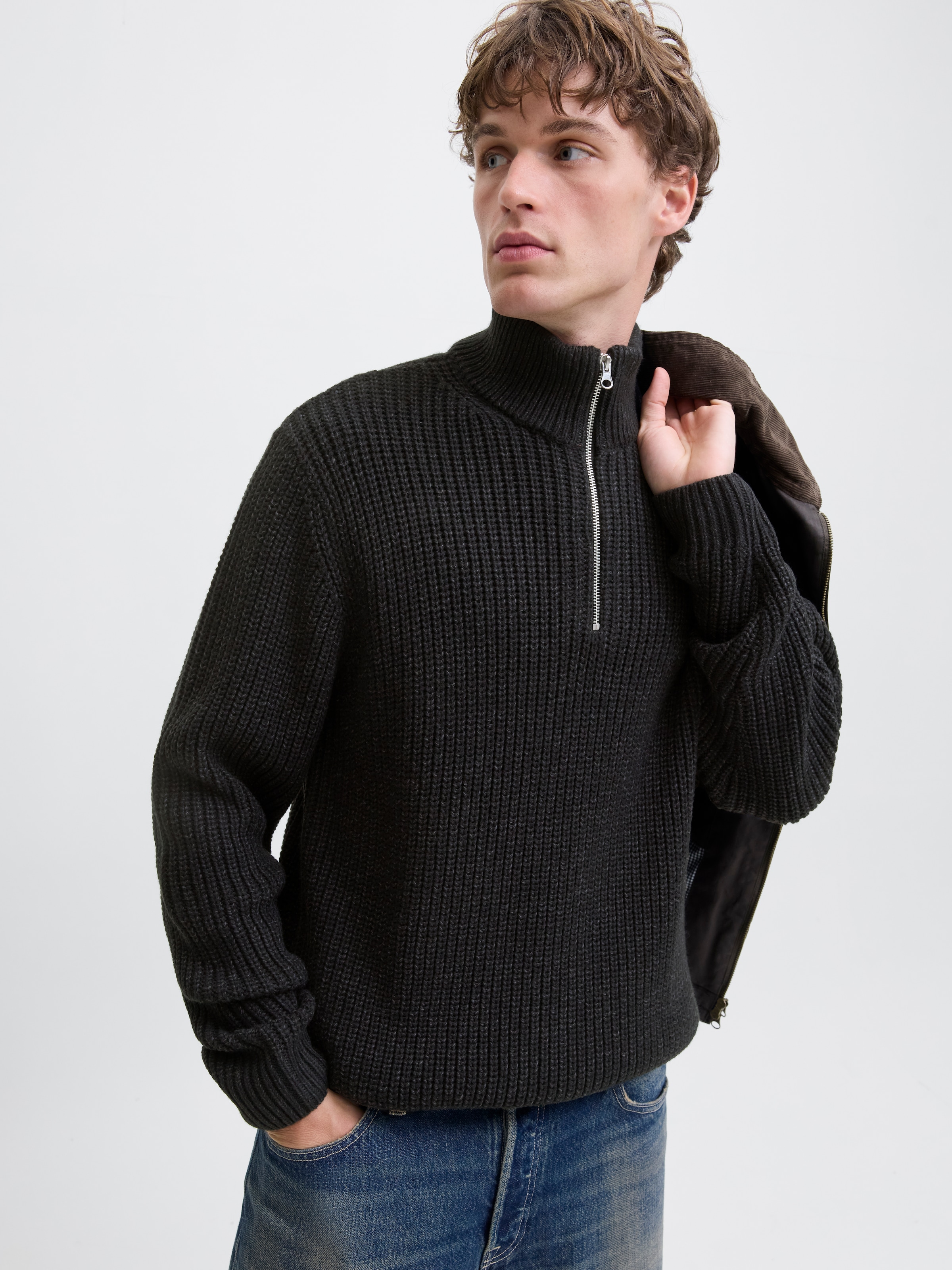 Jack & Jones Troyer "JORBLEECKER KNIT HALF ZIP BF" günstig online kaufen
