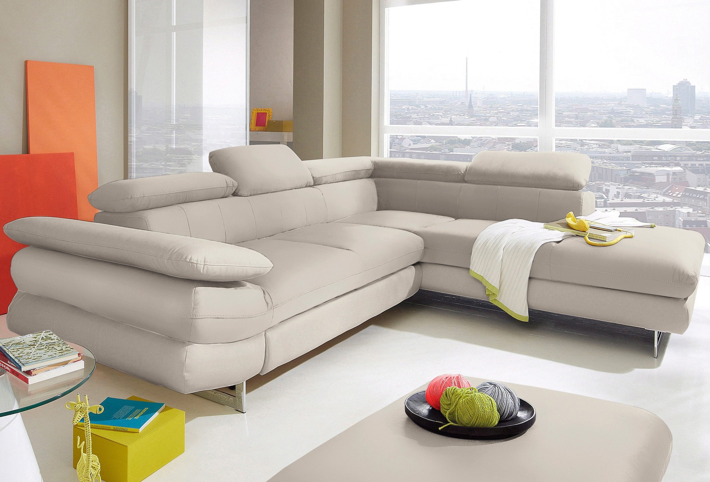 INOSIGN Ecksofa "Solution L-Form" mit Arm- & Kopfteilverstellung, wahlweise günstig online kaufen