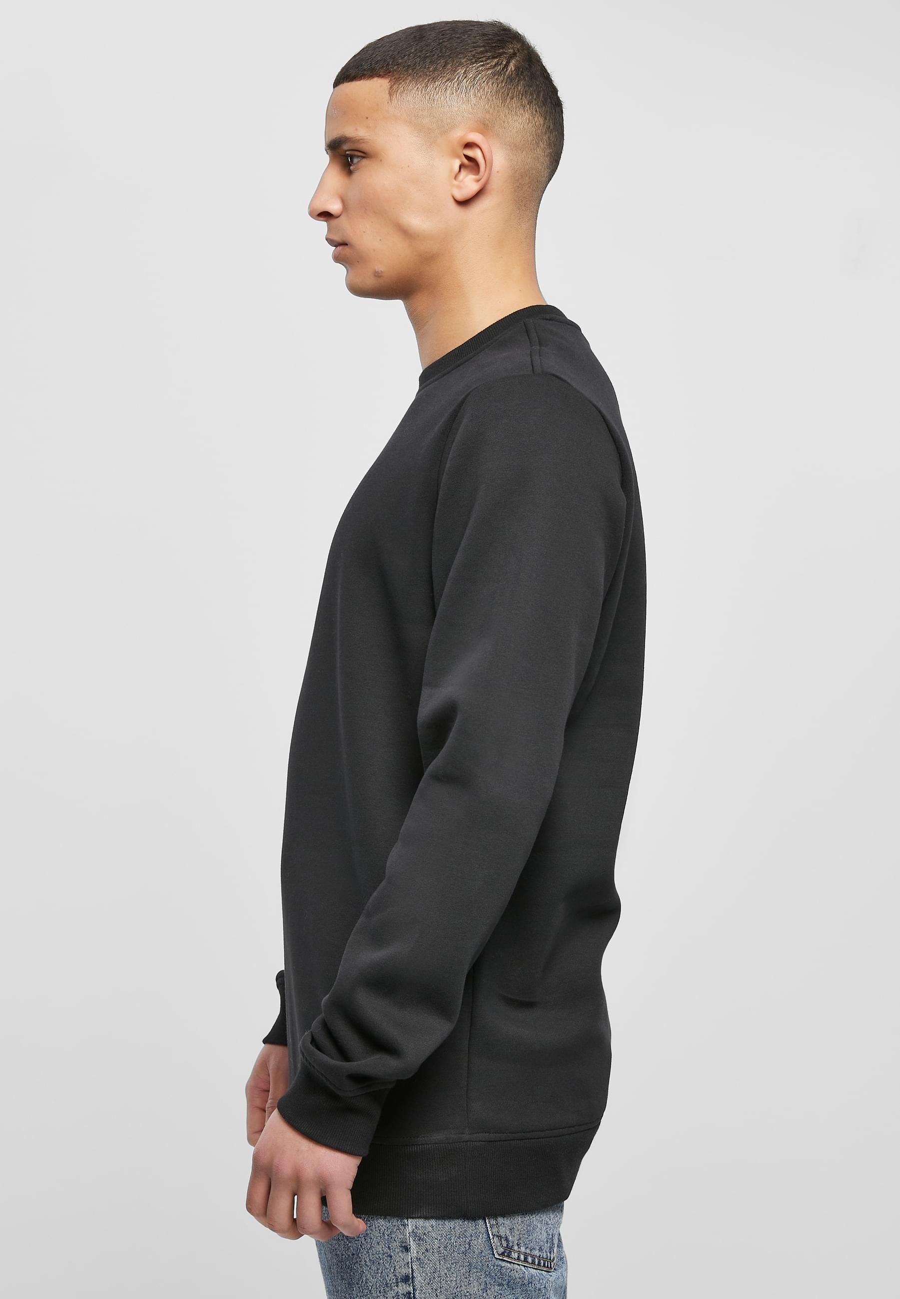 URBAN CLASSICS Rundhalspullover »Urban Classics Herren Basic Terry Crew«, (1 tlg.)