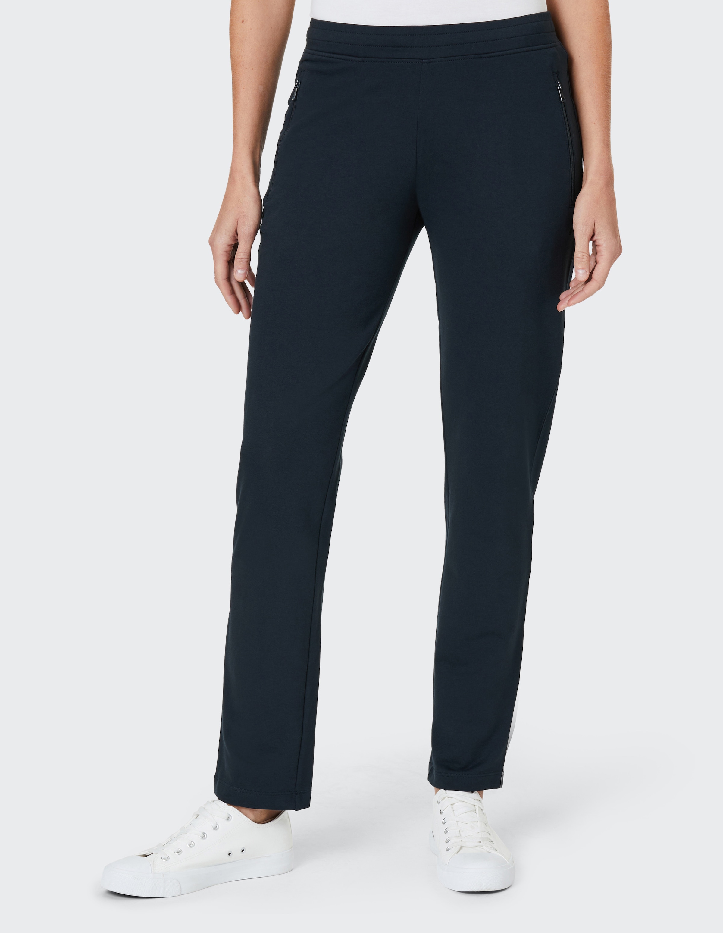 "Sweathose JOY SPORTSWEAR ""SWEATHOSE SHERYL"", Damen, Gr. 46, N-Gr, blau (night), Stoff, Obermaterial: 96% Baumwolle, 4% Elasthan, unifarben, Hosen