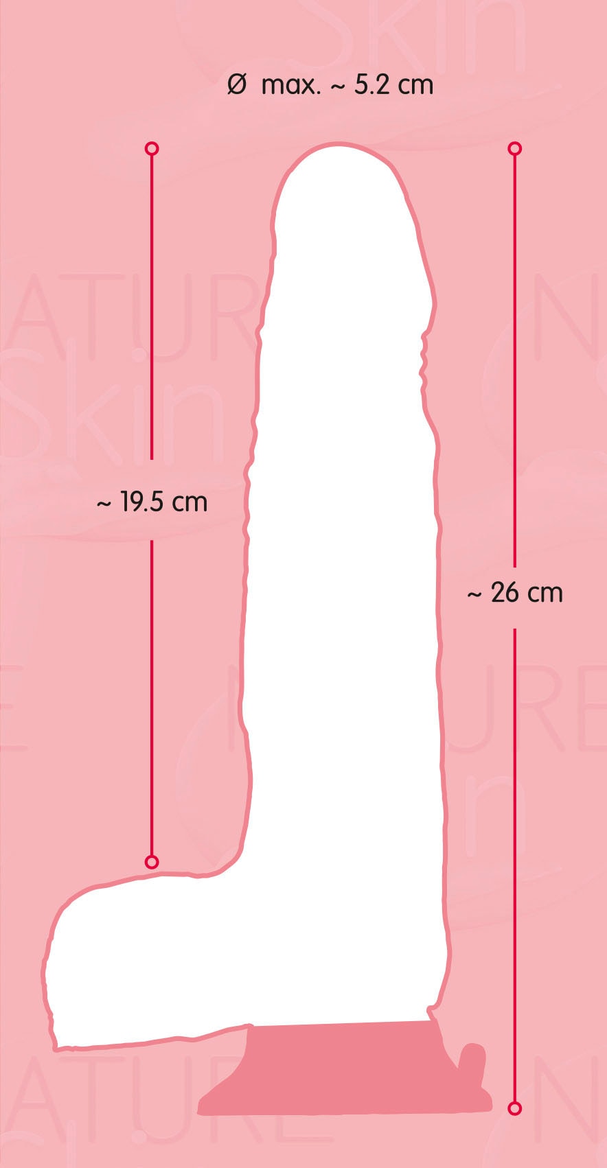 NATURE SKIN Vibrator »Dancing Dick«, ca. 90cm Kabel